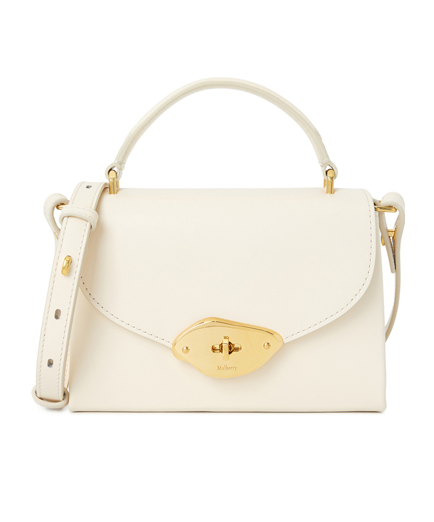 Mulberry Small Lana Top Handle Bag In White