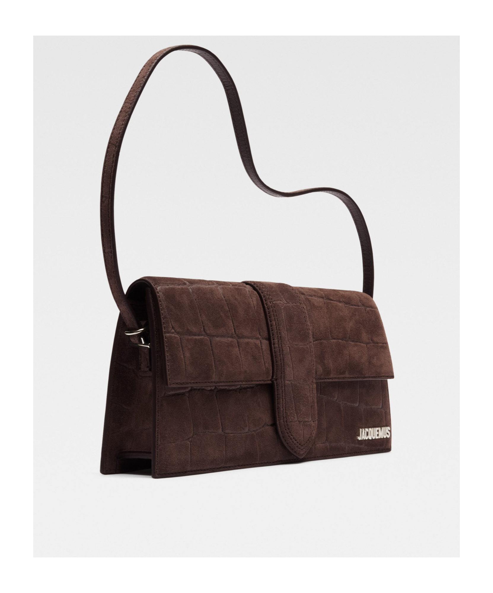Shop Jacquemus Long Flip Shoulder Bag In Black
