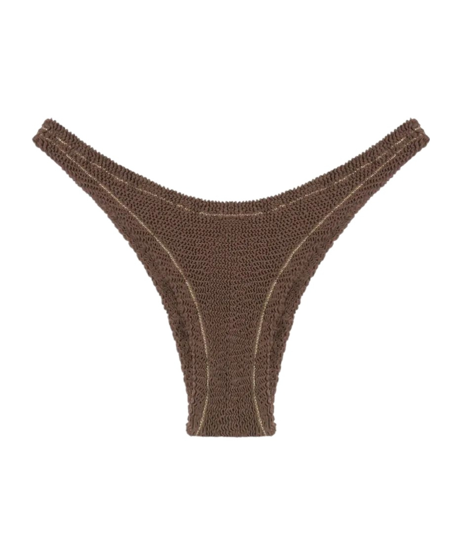 Reina Olga Triangle Bikini Bottoms In Brown