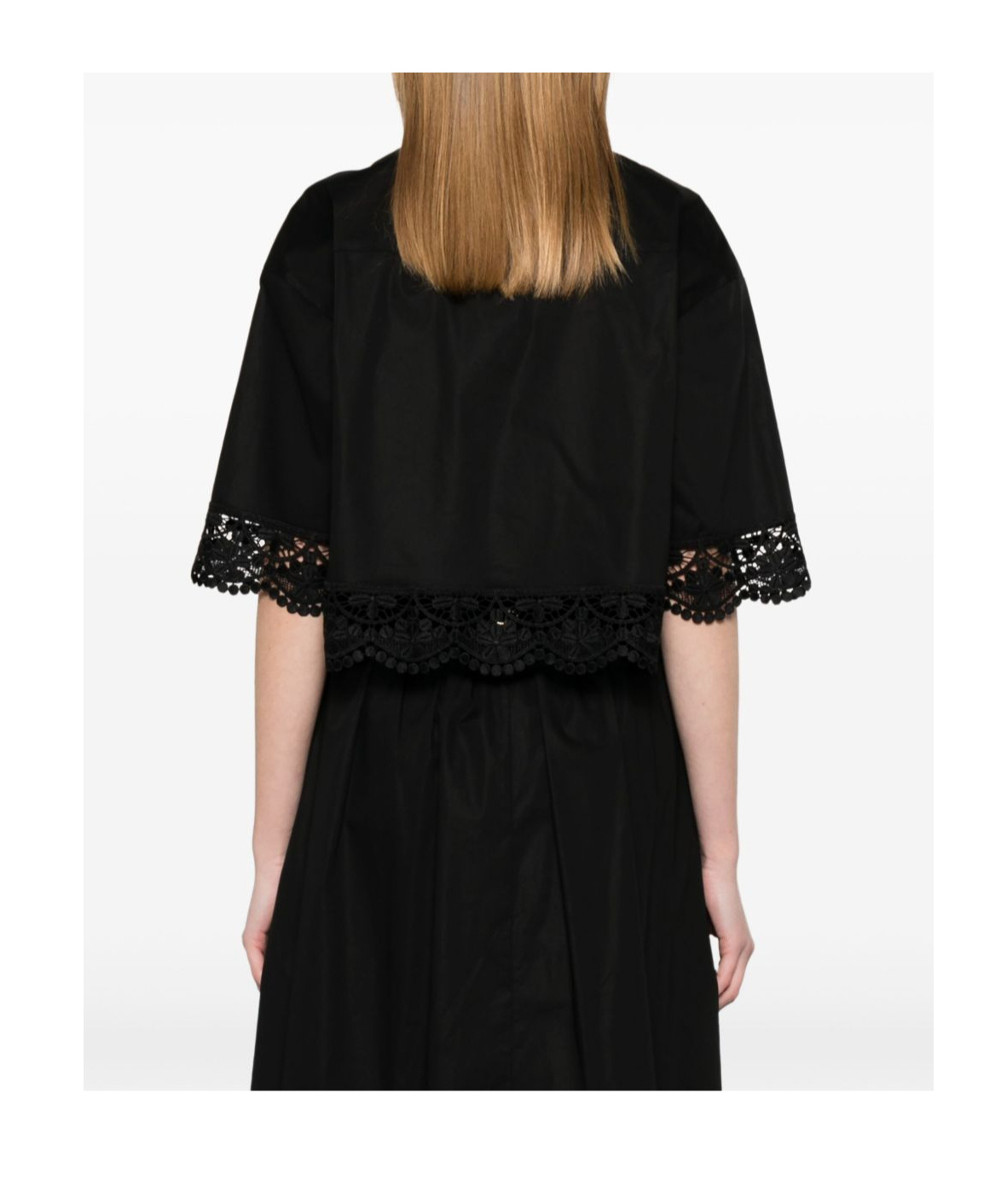 Shop Twinset Lace-trim Shirt