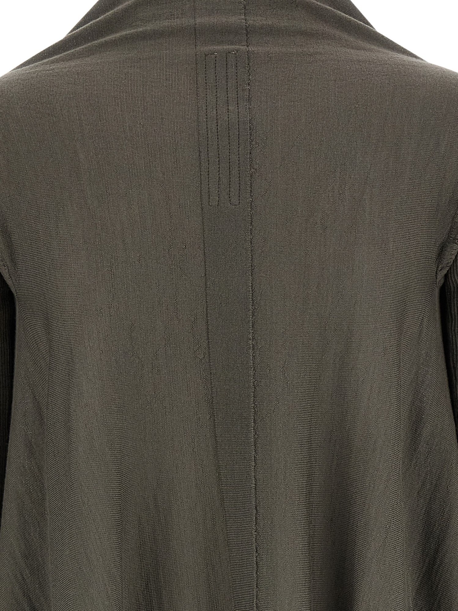 Rick Owens Long-sleeved Cardigan In Brown
