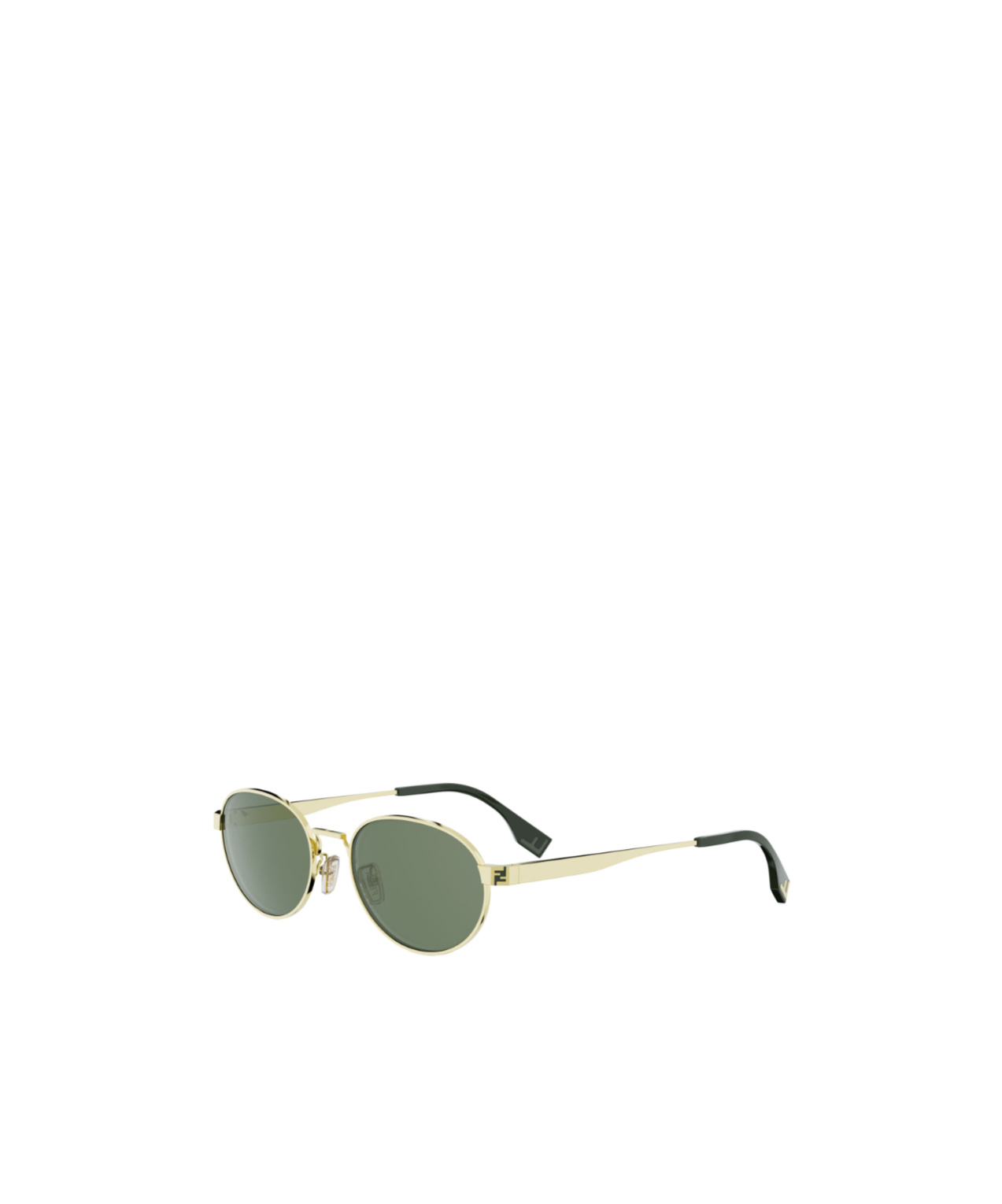 Fendi Geometric Frame Sunglasses In Green