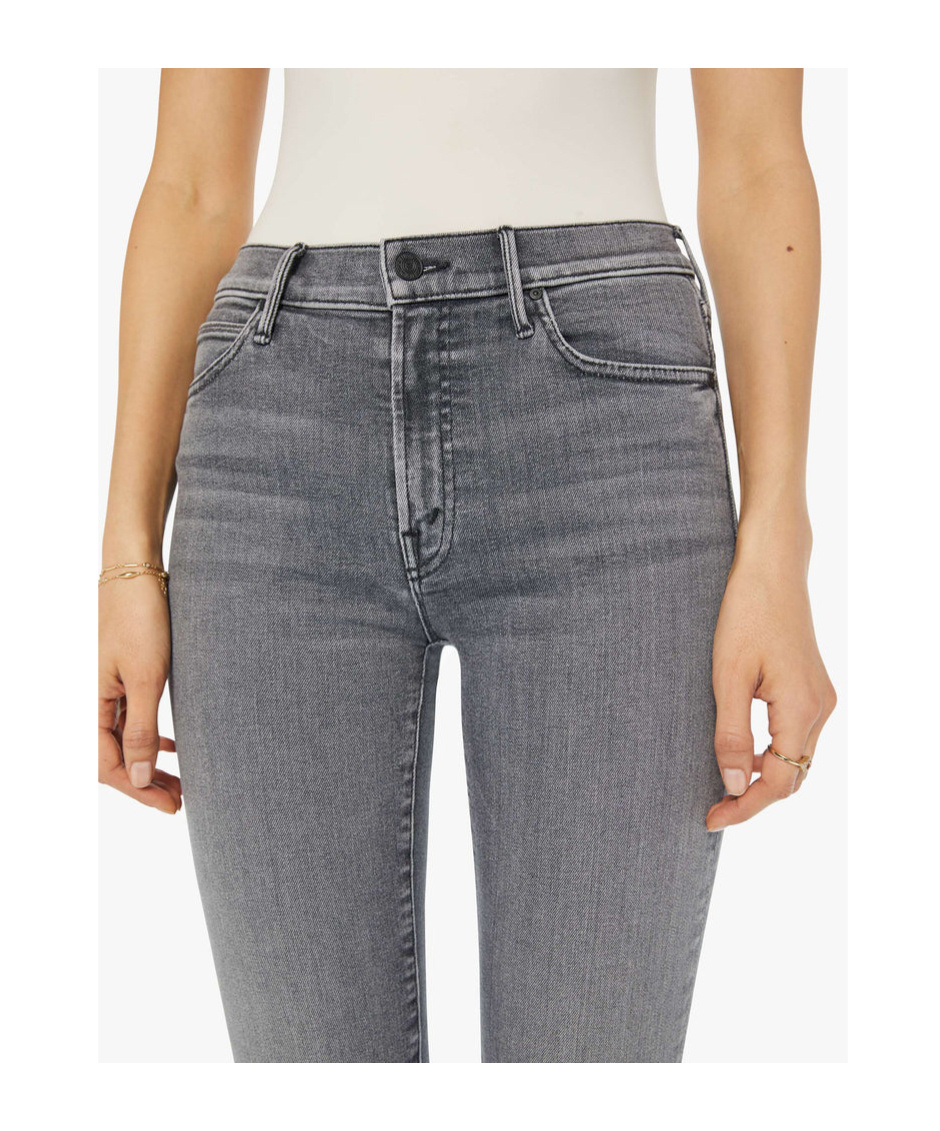 Mother The Rascal Ankle Fray Jeans In Gray