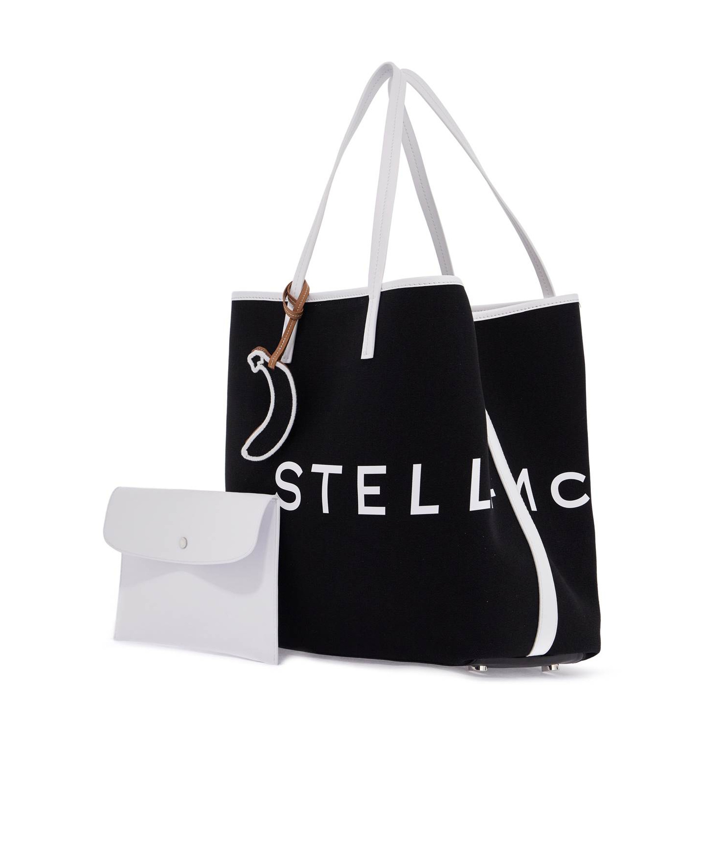 Stella Mccartney Canvas Tote Bag In Black