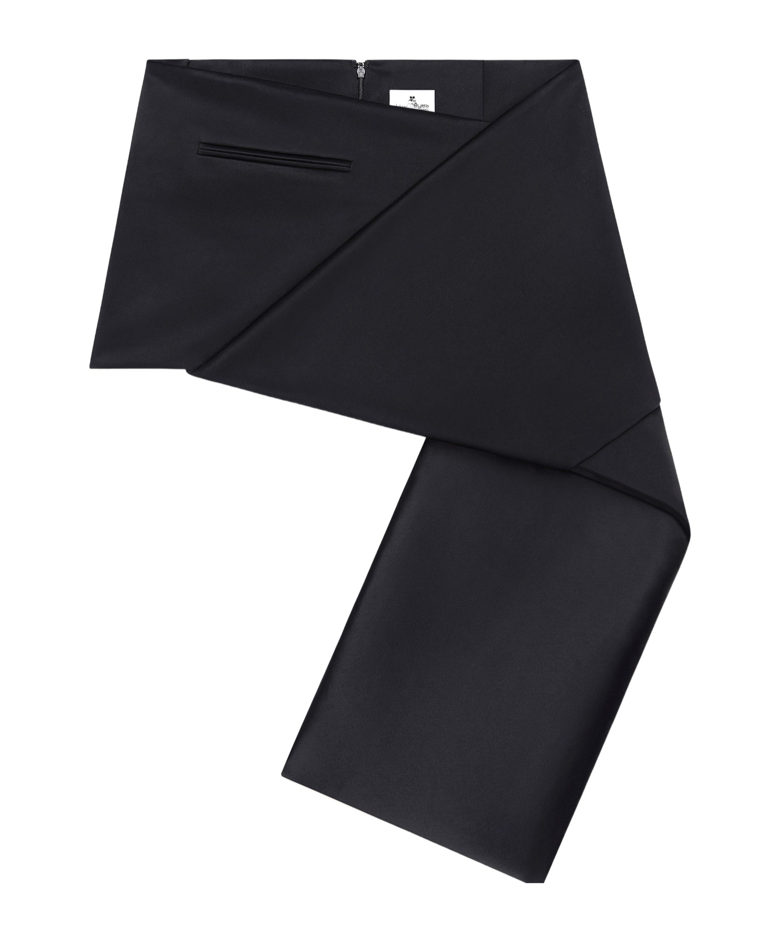 Courrèges Folded Panelled Mini Skirt In Black