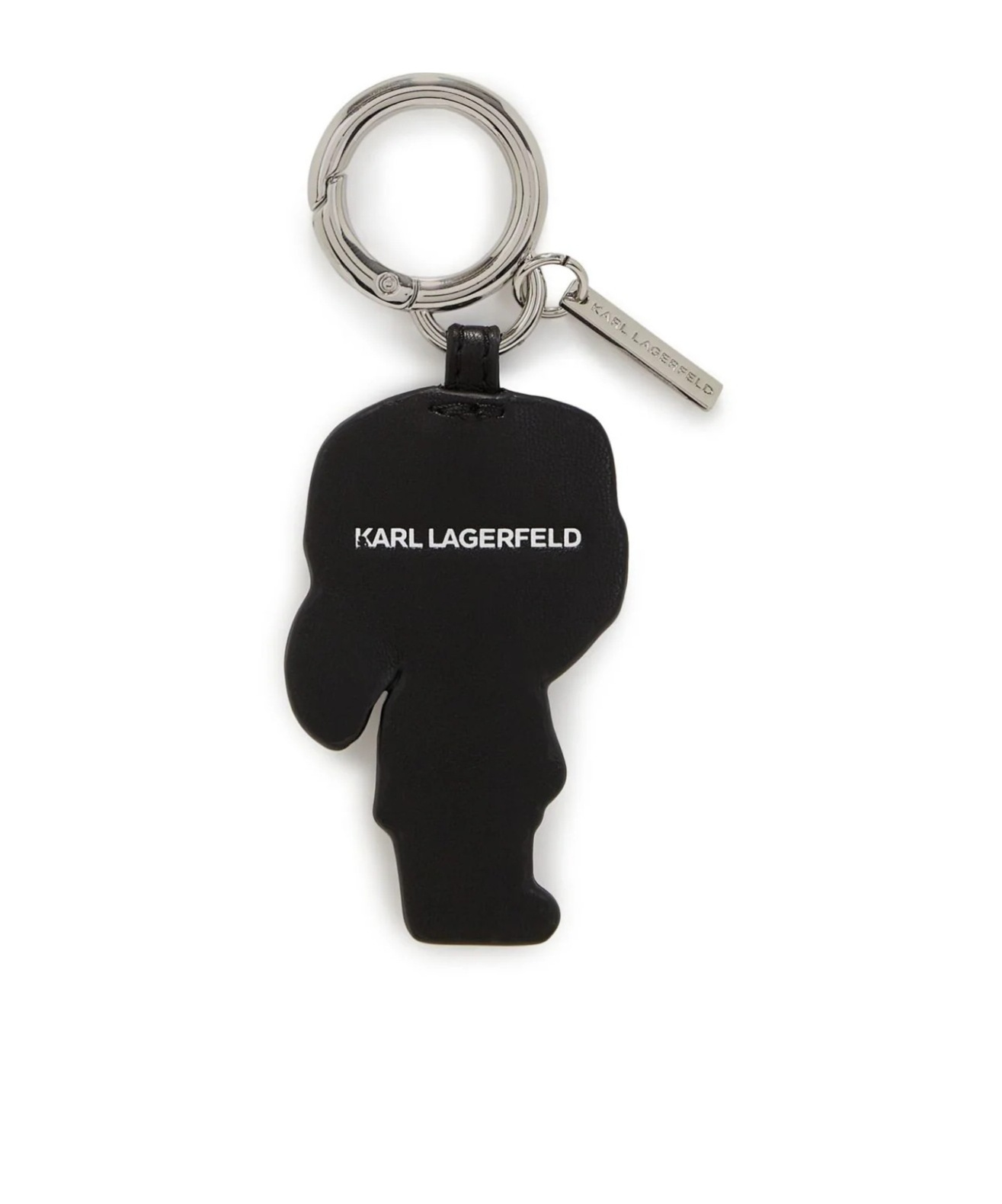 KARL LAGERFELD IKONIK LOGO-PENDANT KEYCHAIN 