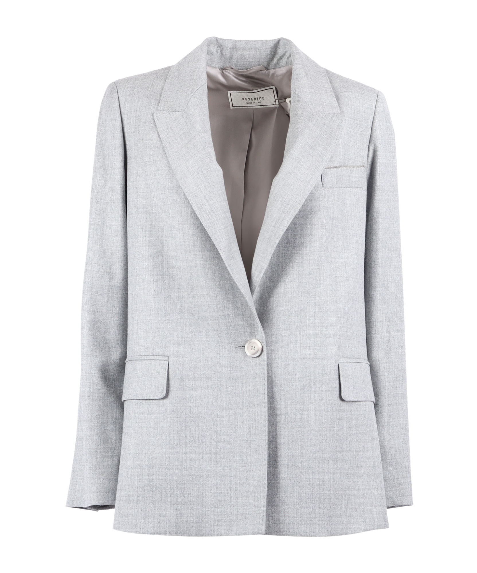 Peserico Single-button Casual Jacket In Metallic