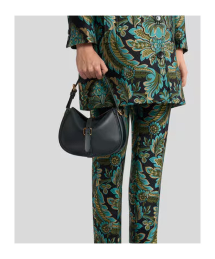 Etro Small Pony Buckled Shoulder Bag In Blue