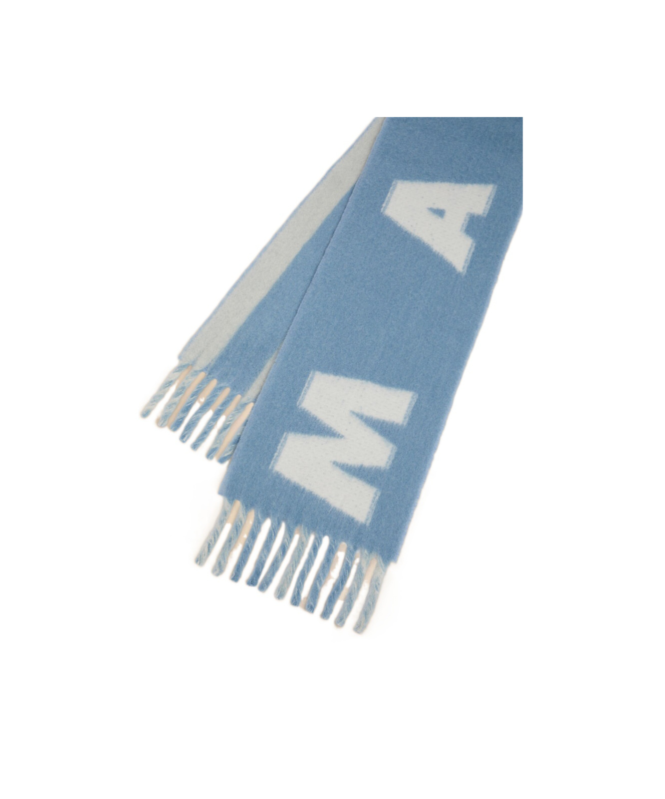 Marni Alpaca And Wool Scarf Scarves And Foulards Light Blue