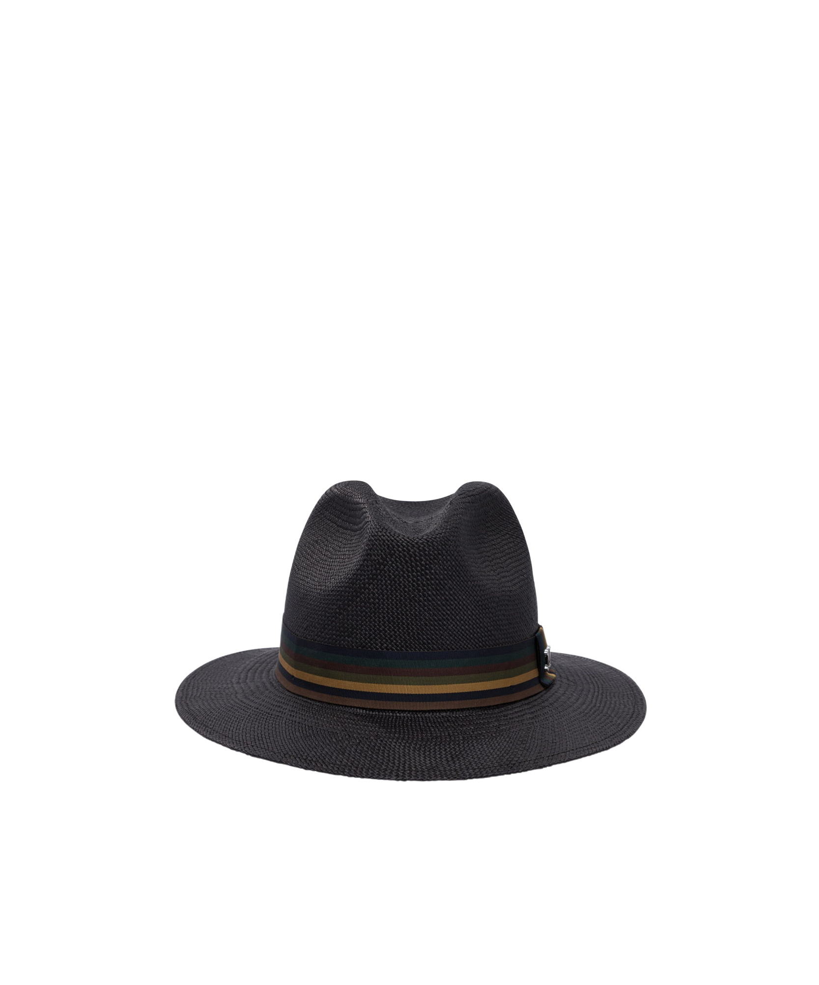Max Mara Straw Panama Hat In Black
