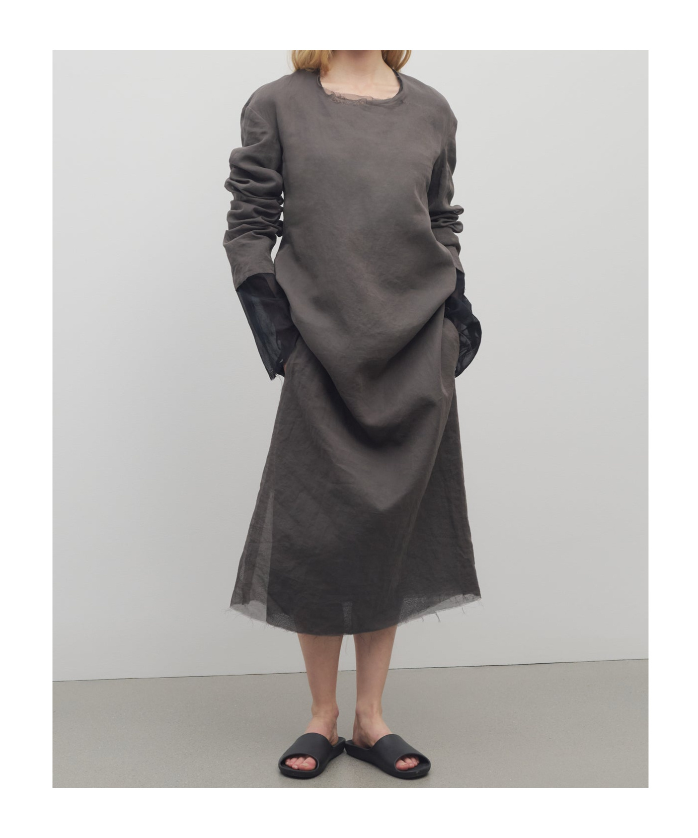 The Row Catia Dress In Cotton In Brown