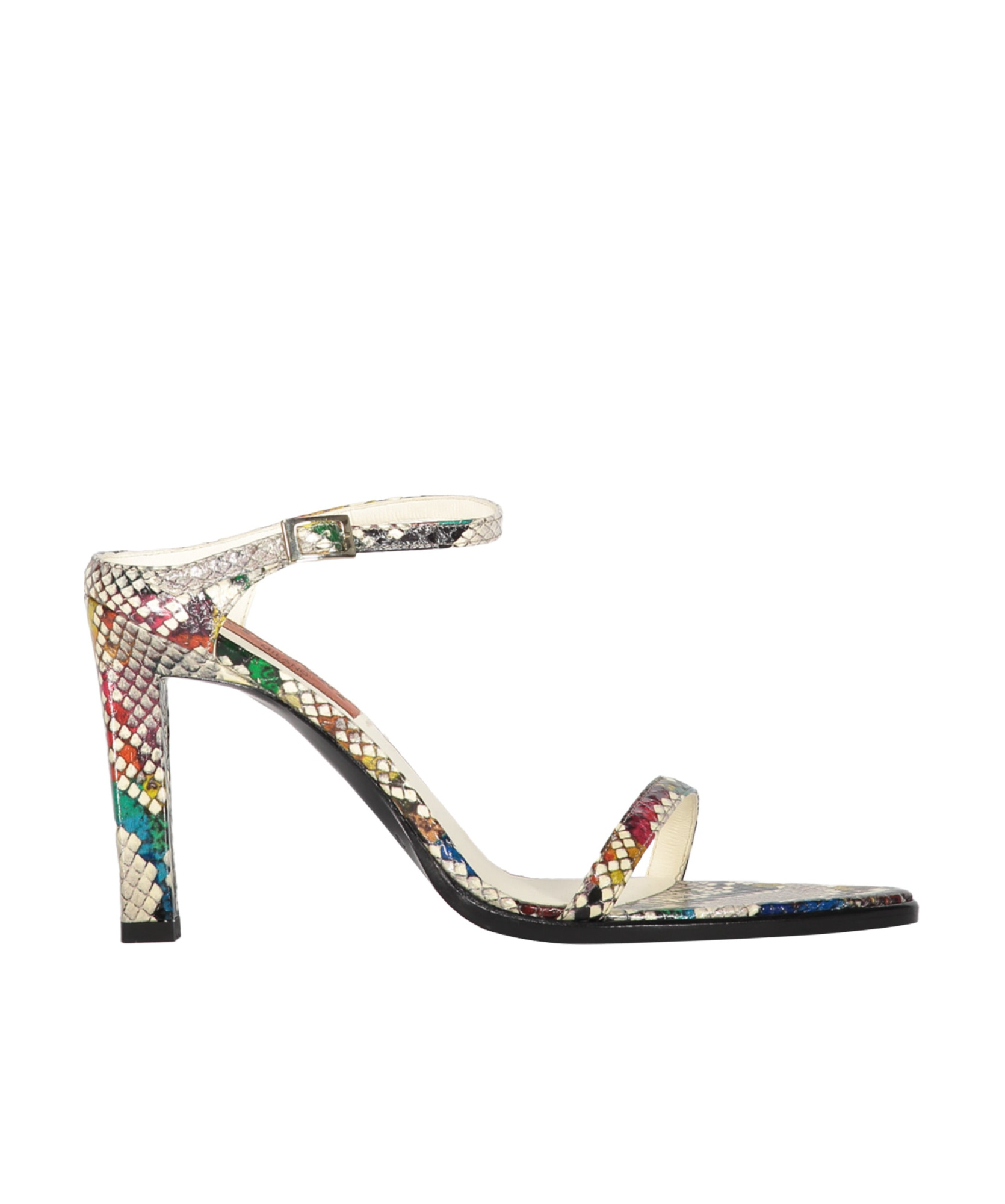 Shop Missoni 90mm Snakeskin-print Leather Mules In Nude