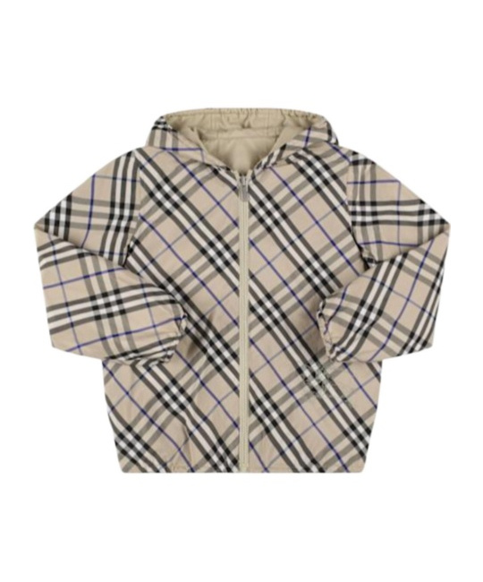 Burberry Checked Hooded Jacket