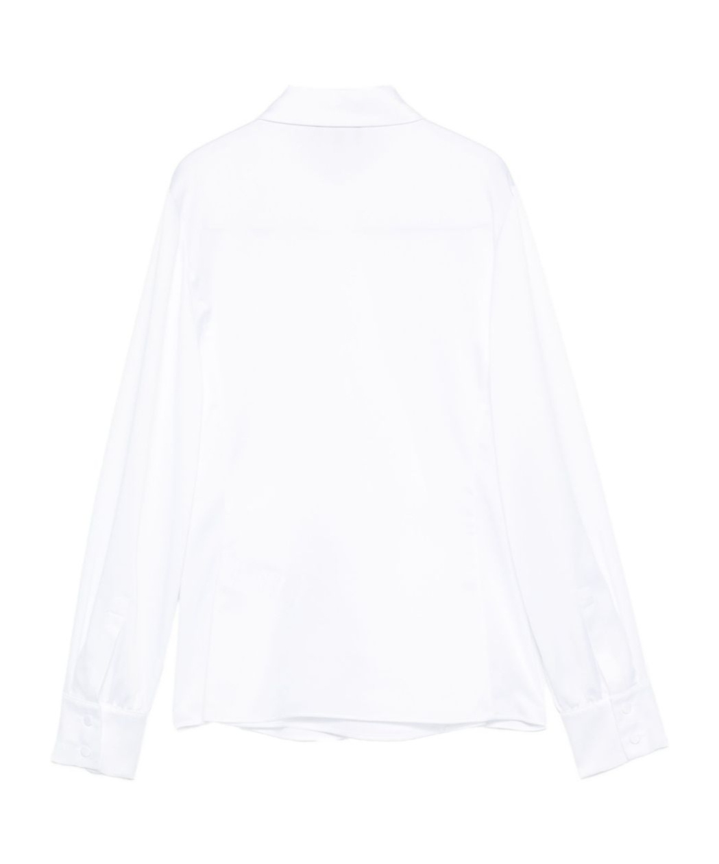 Emporio Armani Wrapped Shirt With Collared Neck And Button Detail In White