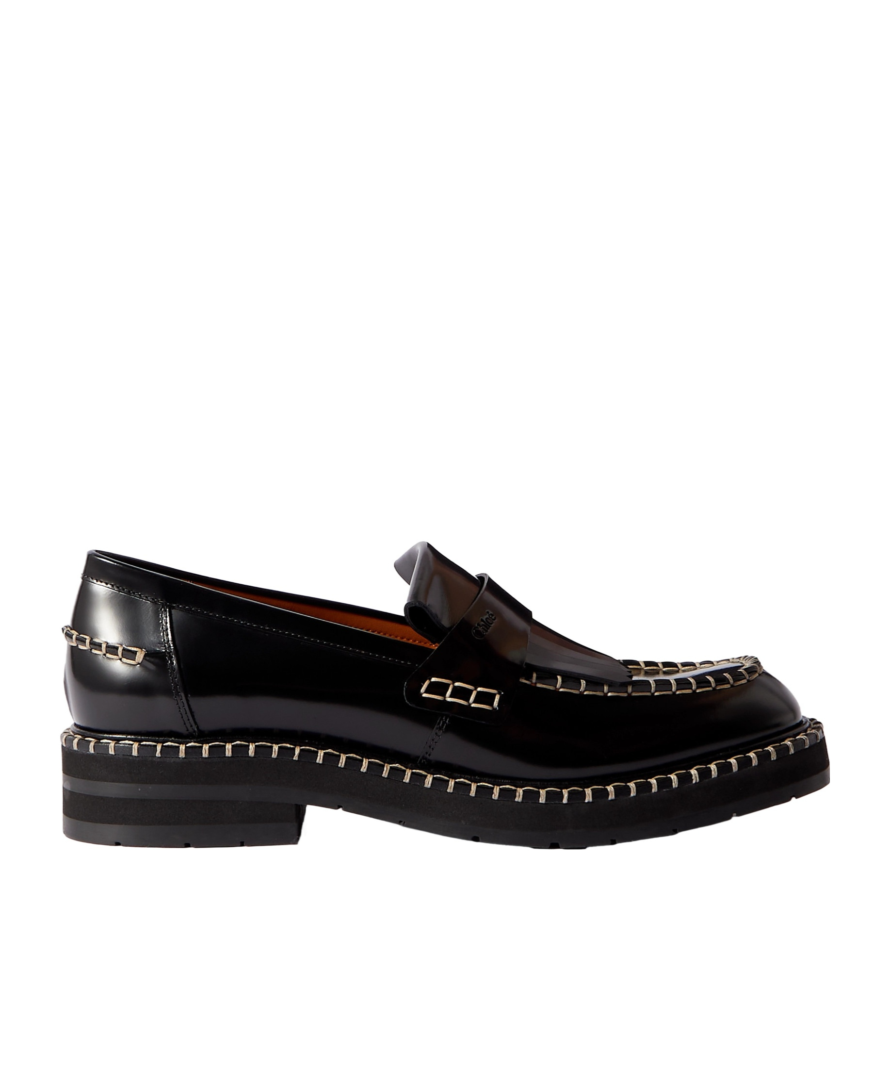 Chloé Round-headed Flat Shoes In Black