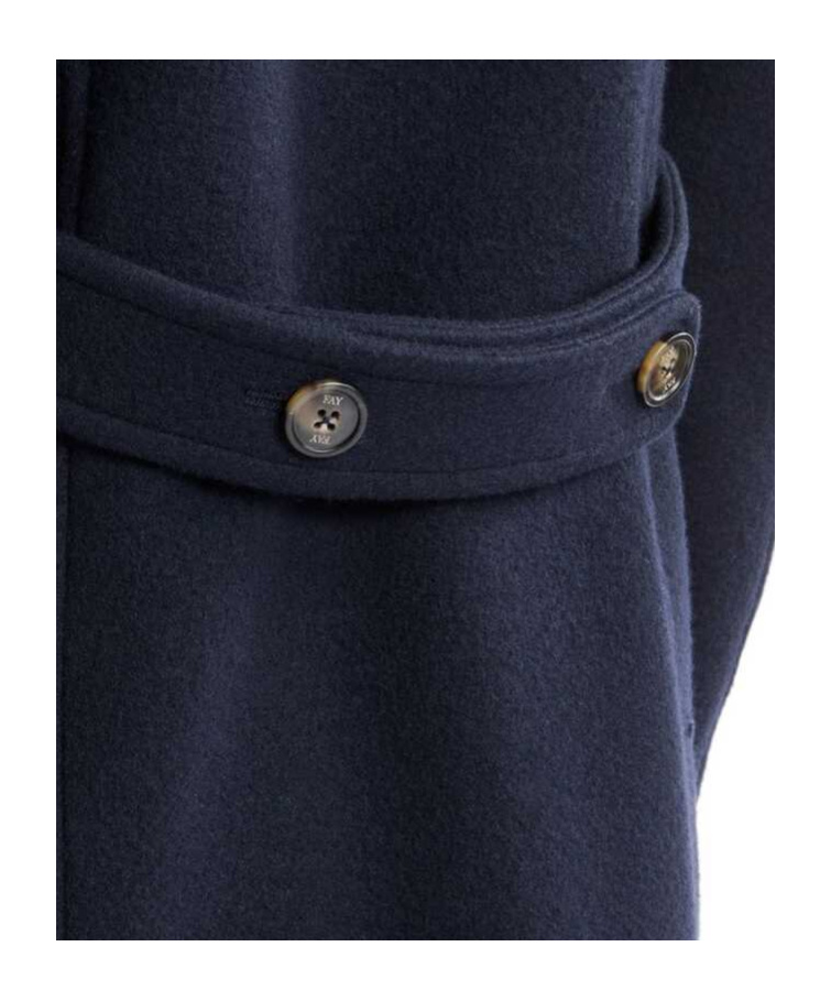 Fay Women Wool Pacoat In Black