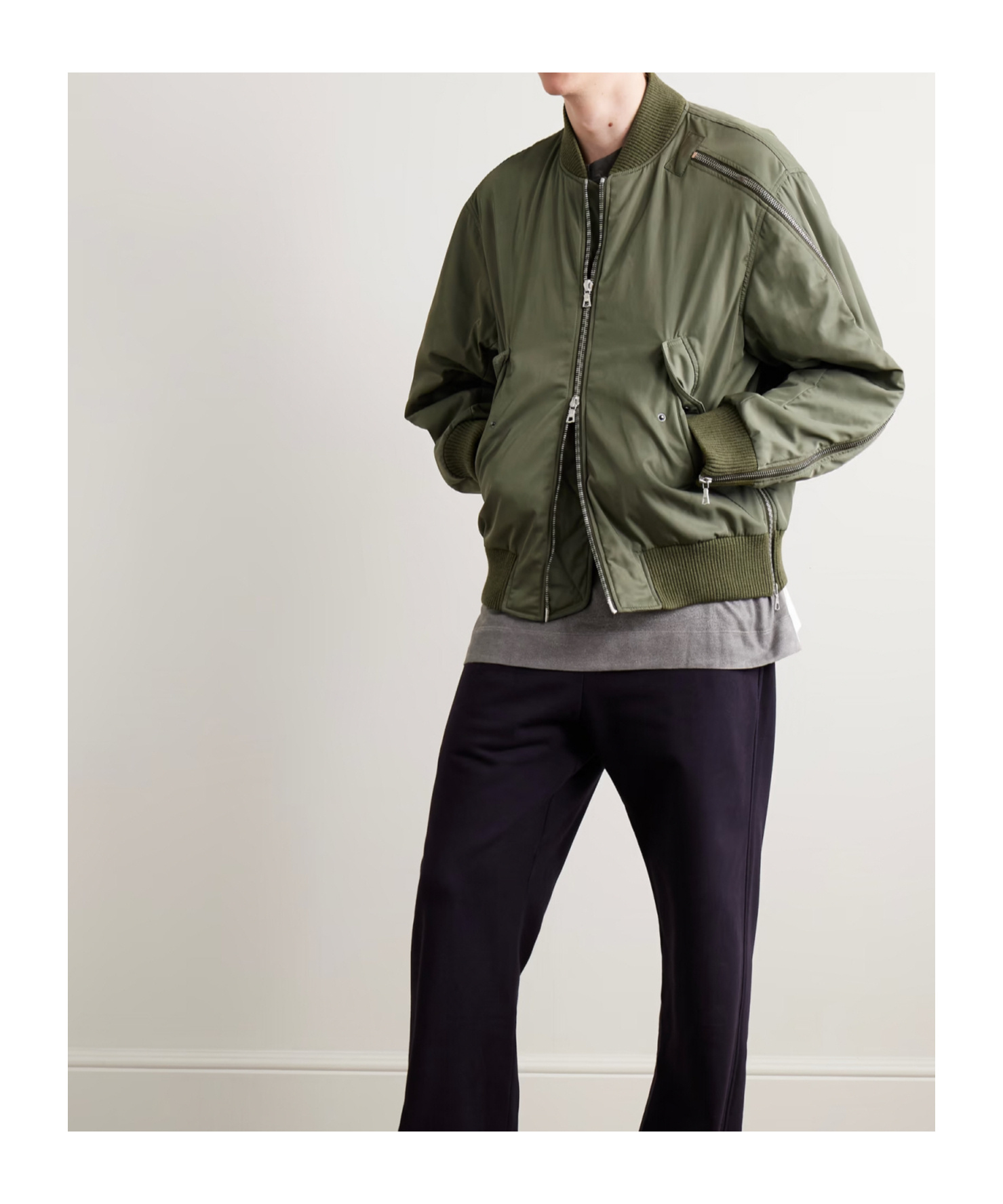 Dries Van Noten Long Sleeve Casual Jacket In Green
