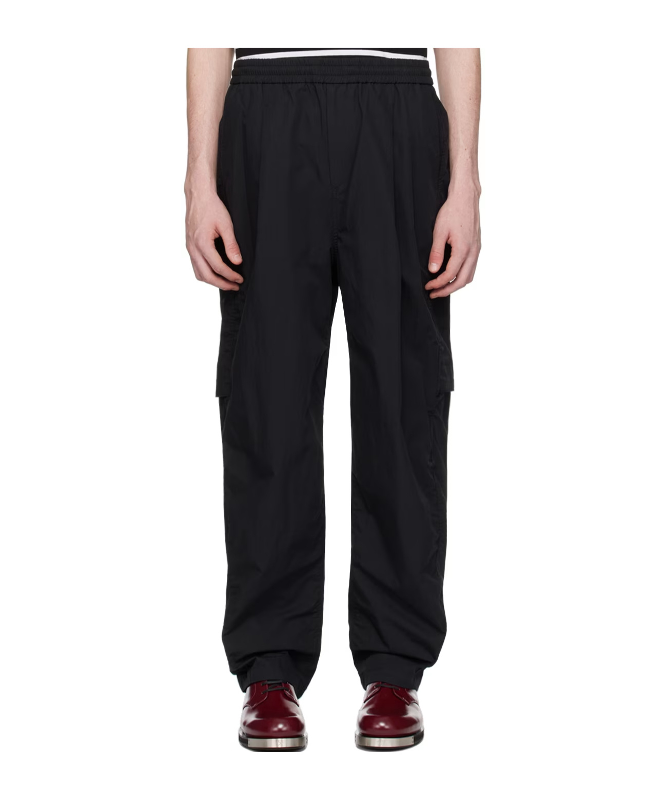 Juunj Black Drawstring Trousers In Black