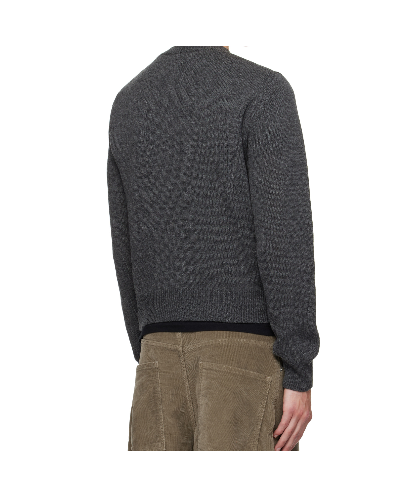 Auralee Long-sleeved Knitted Sweater In Black