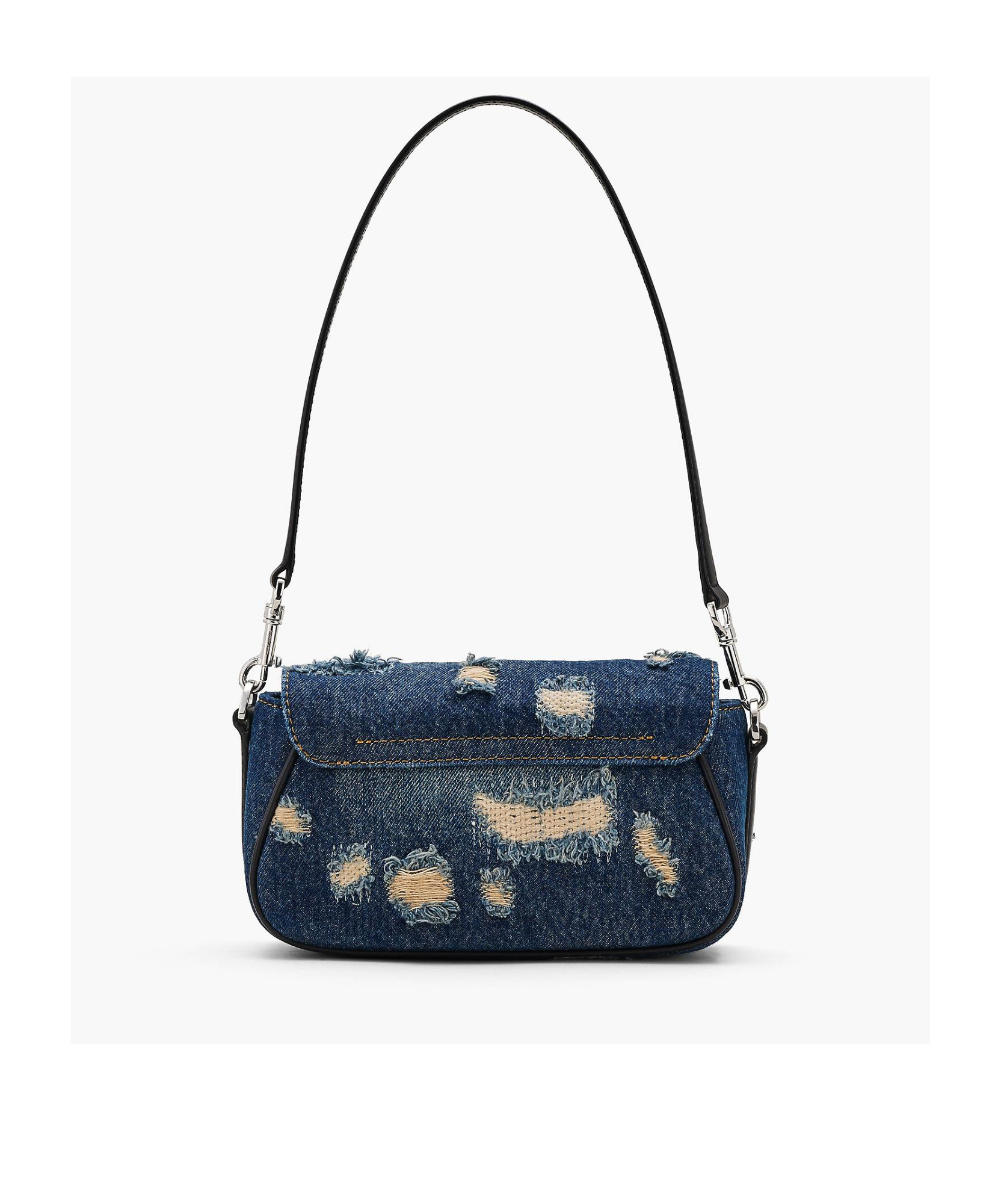 Marc Jacobs The Denim Clover Rip And Repair Shoulder Bag In Multicolor