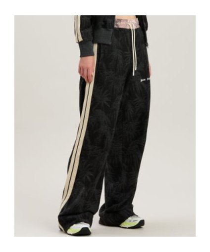 Palm Angels Jacquared Palms Track Pants In Black