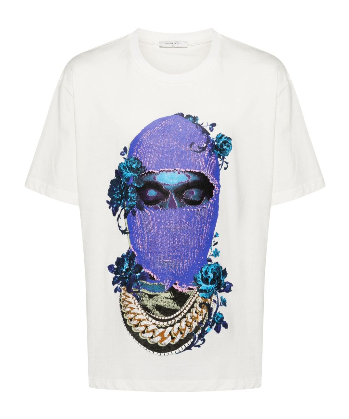 Ih Nom Uh Nit Black Roses Mask T-shirt In White