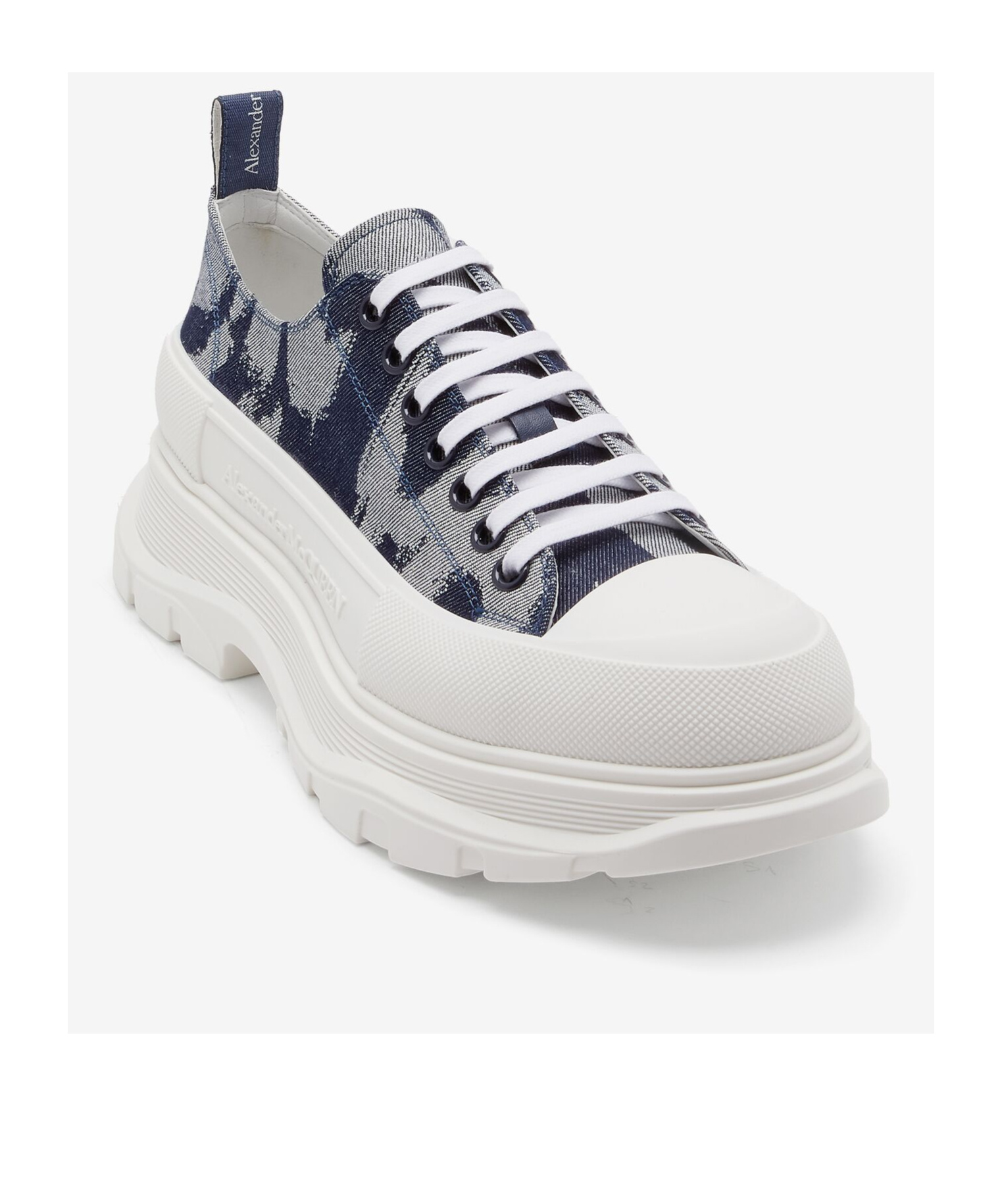 Alexander Mcqueen Graffiti Trad Slick Lace Up In White