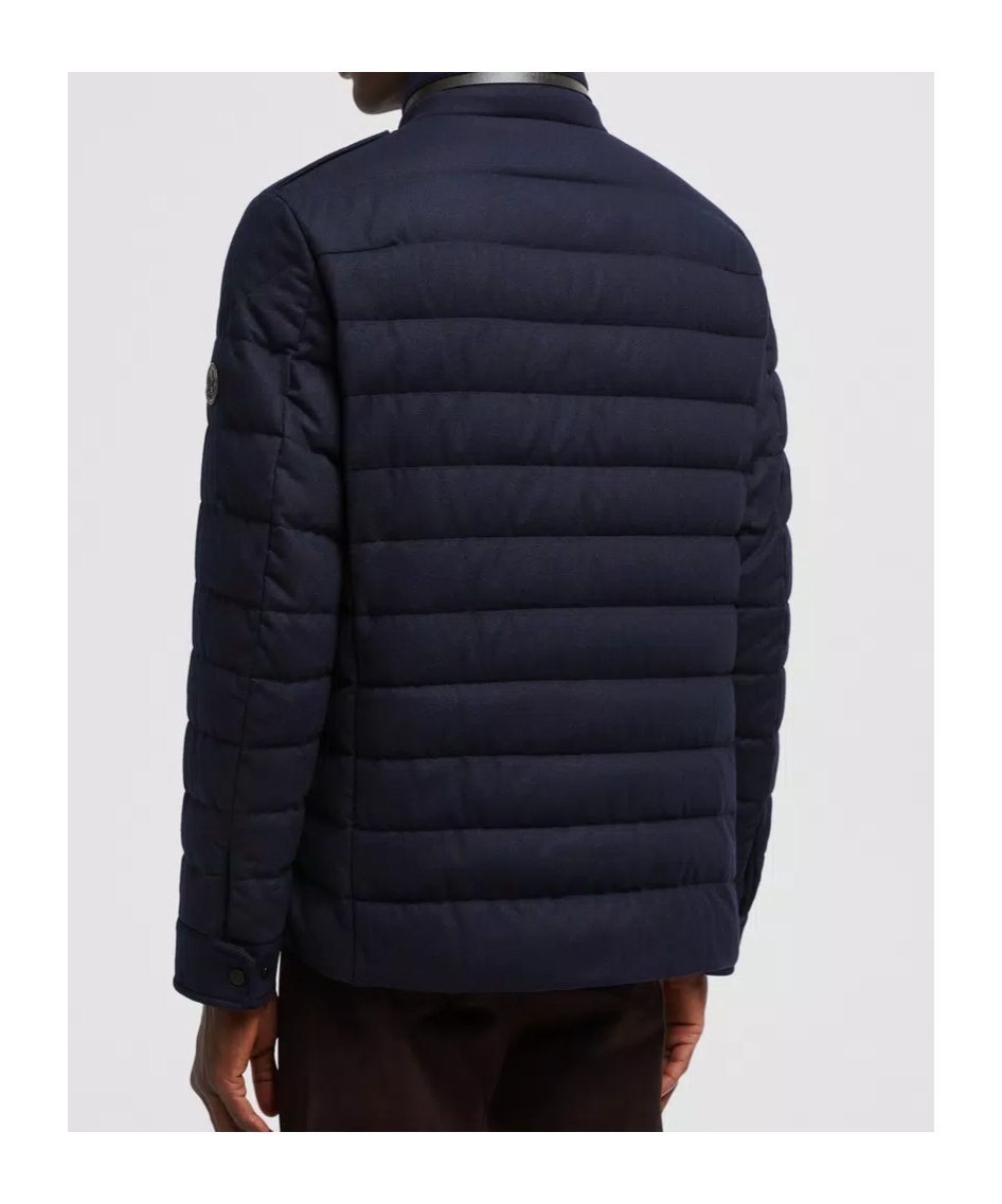 Moncler Munt Hooded Zip-up Down Jacket In Blue