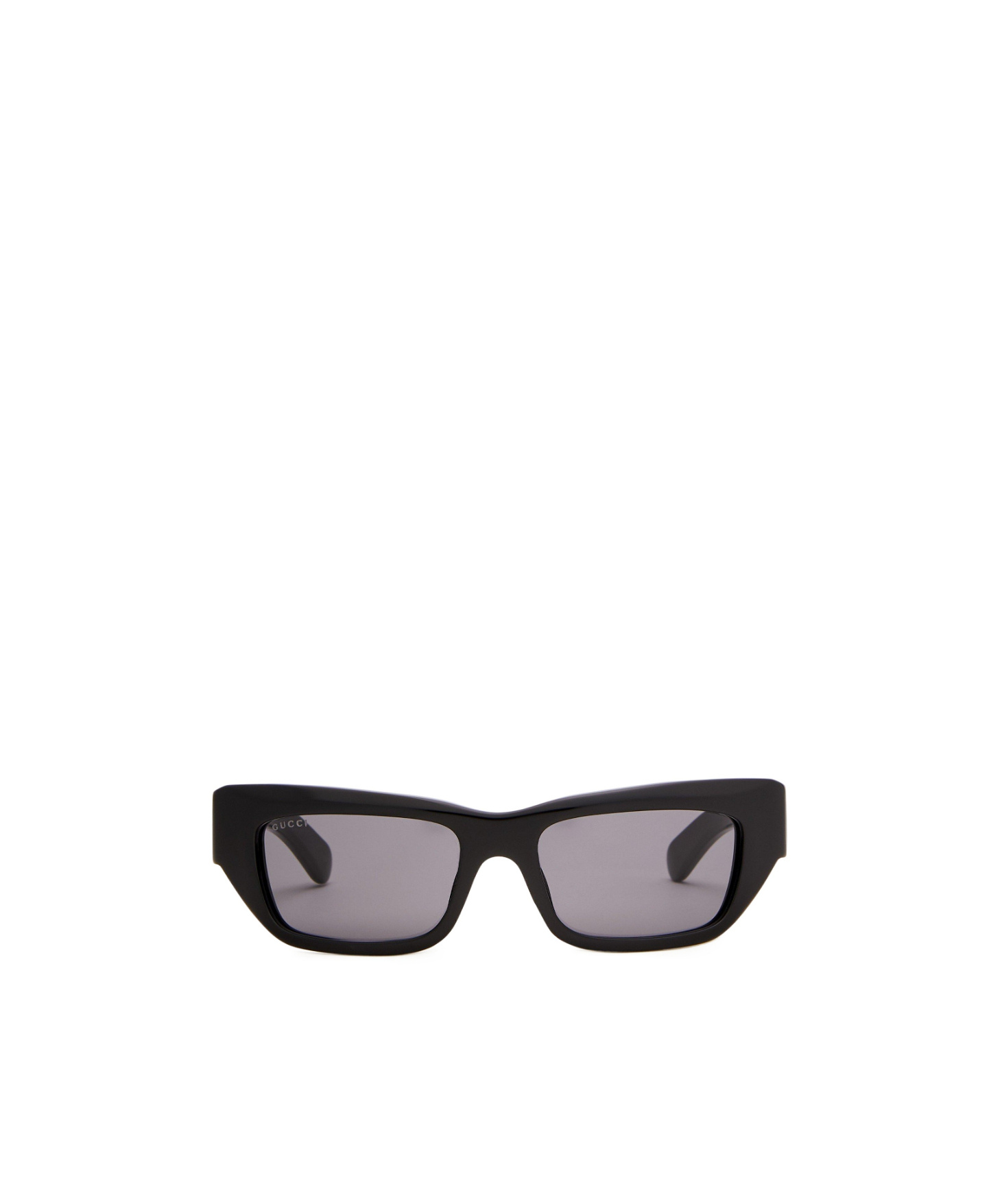 Gucci Thick And Narrow Rectangular Sunglasses In Gray