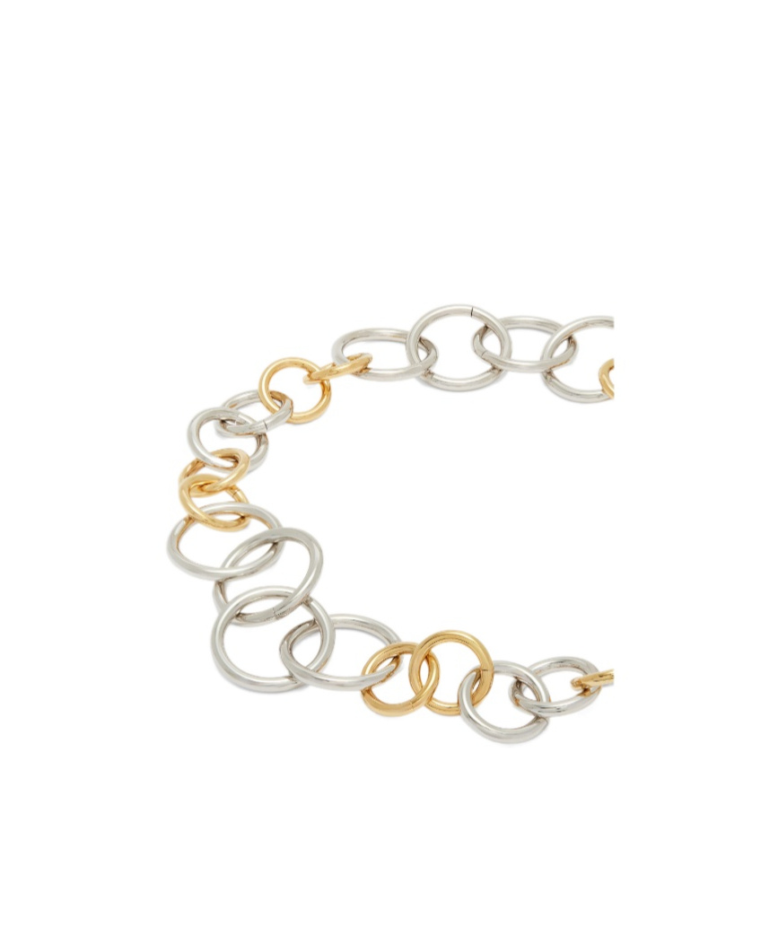 Jil Sander Two-tone Chain Necklace In Gold