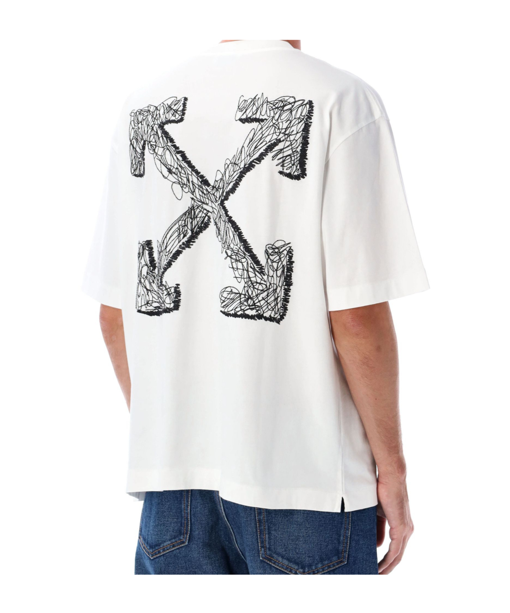 Off-white Scribble Arrow Skate T-shirt In White