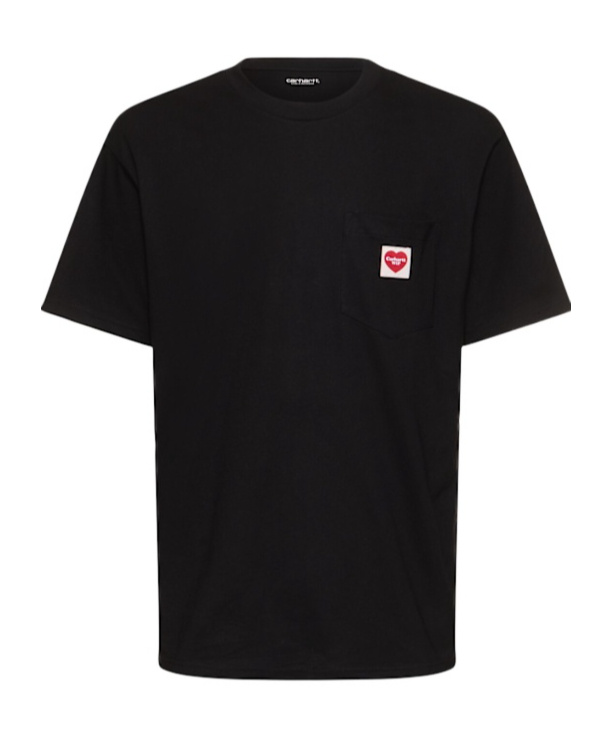 Carhartt Work In Progress Pocket Heart Organic Cotton T-shirt In Black