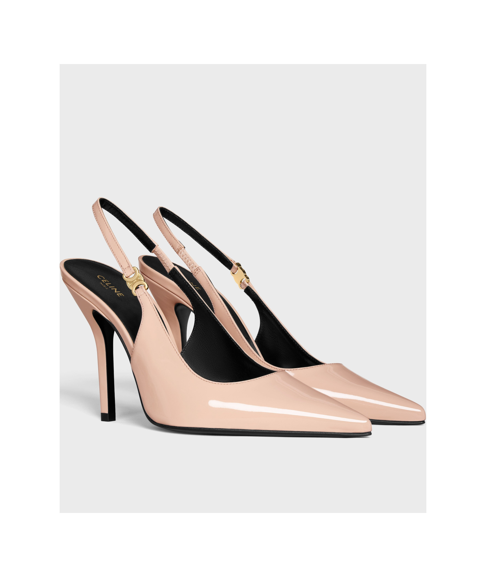 Celine Judy High-heeled Sandals In Nude