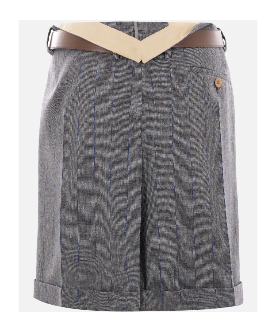 Prada Belt-loop Skirt In Gray