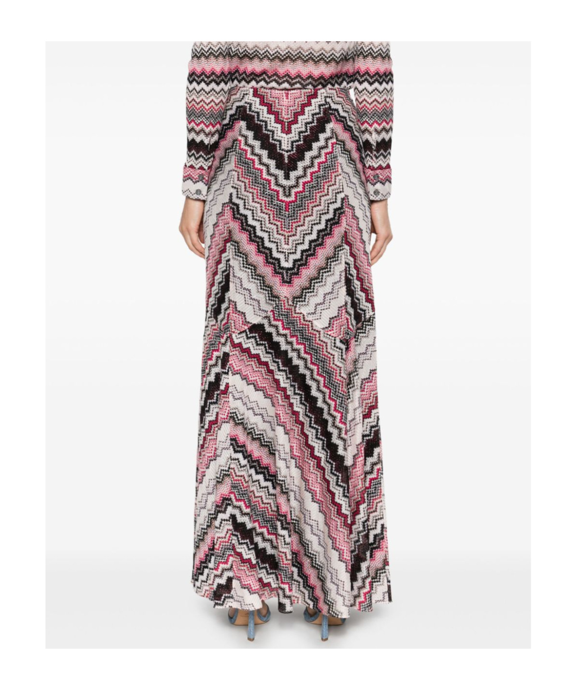 Missoni Multicolor Pink And Brown Long Skirt In Multicolor