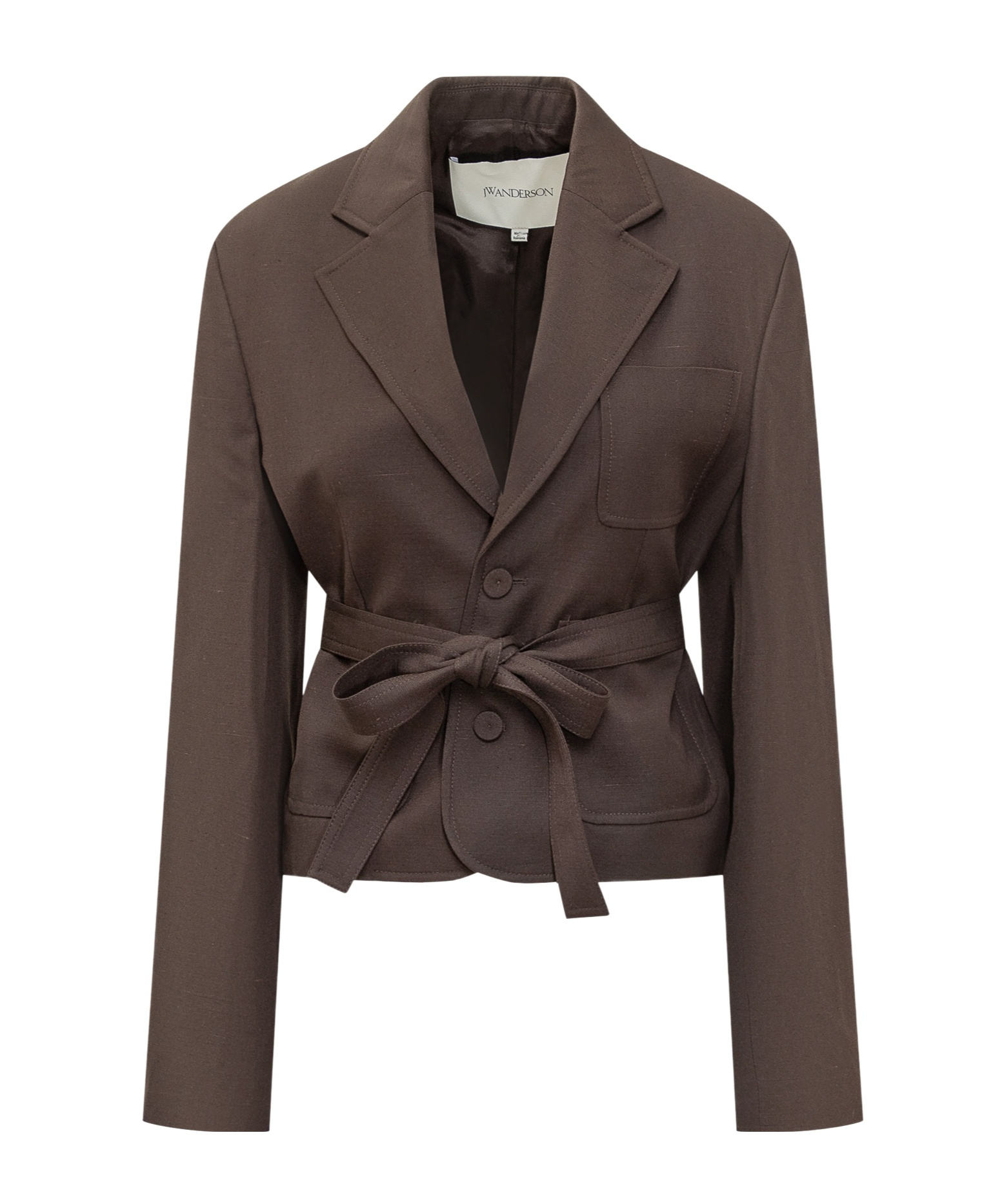 Jw Anderson Belted Pocket Jacket In Brown