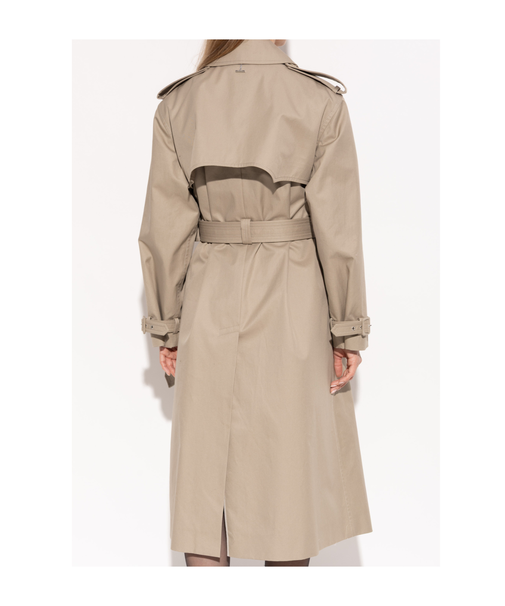 Alexander Mcqueen Alexander Mc Queen Beige Cotton Trench Coat In Brown