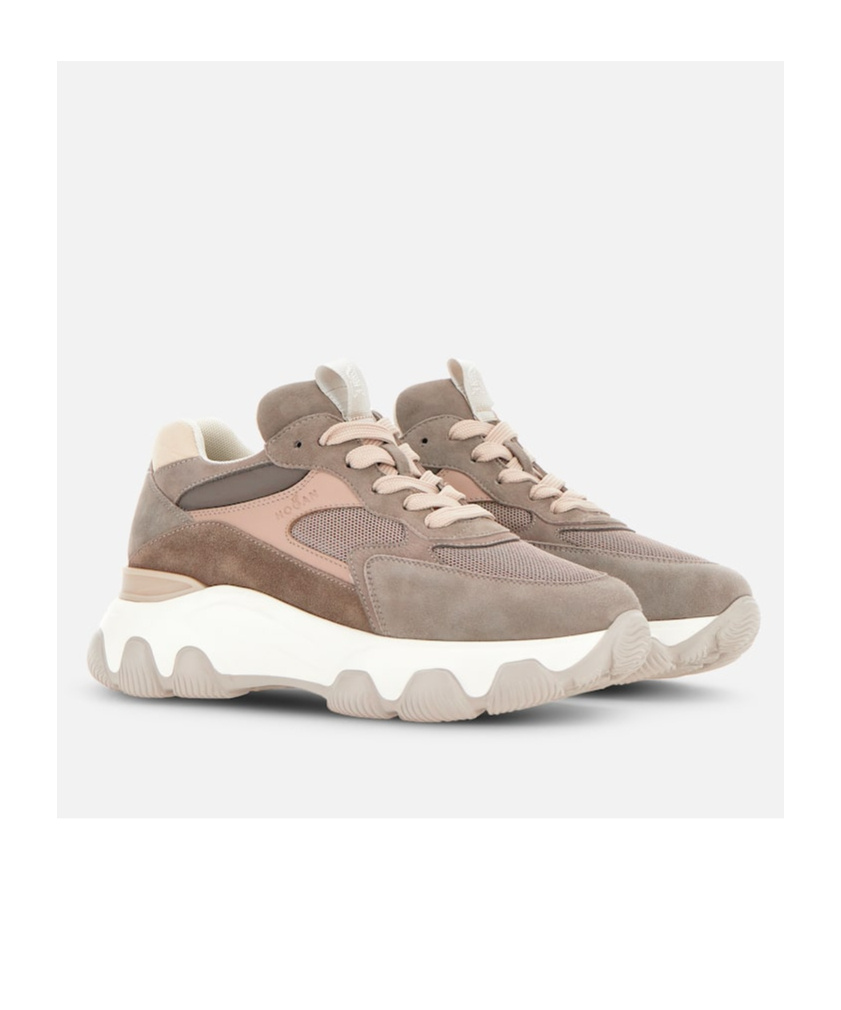 Hogan Hyperactive Lace-up Sneakers In Nude