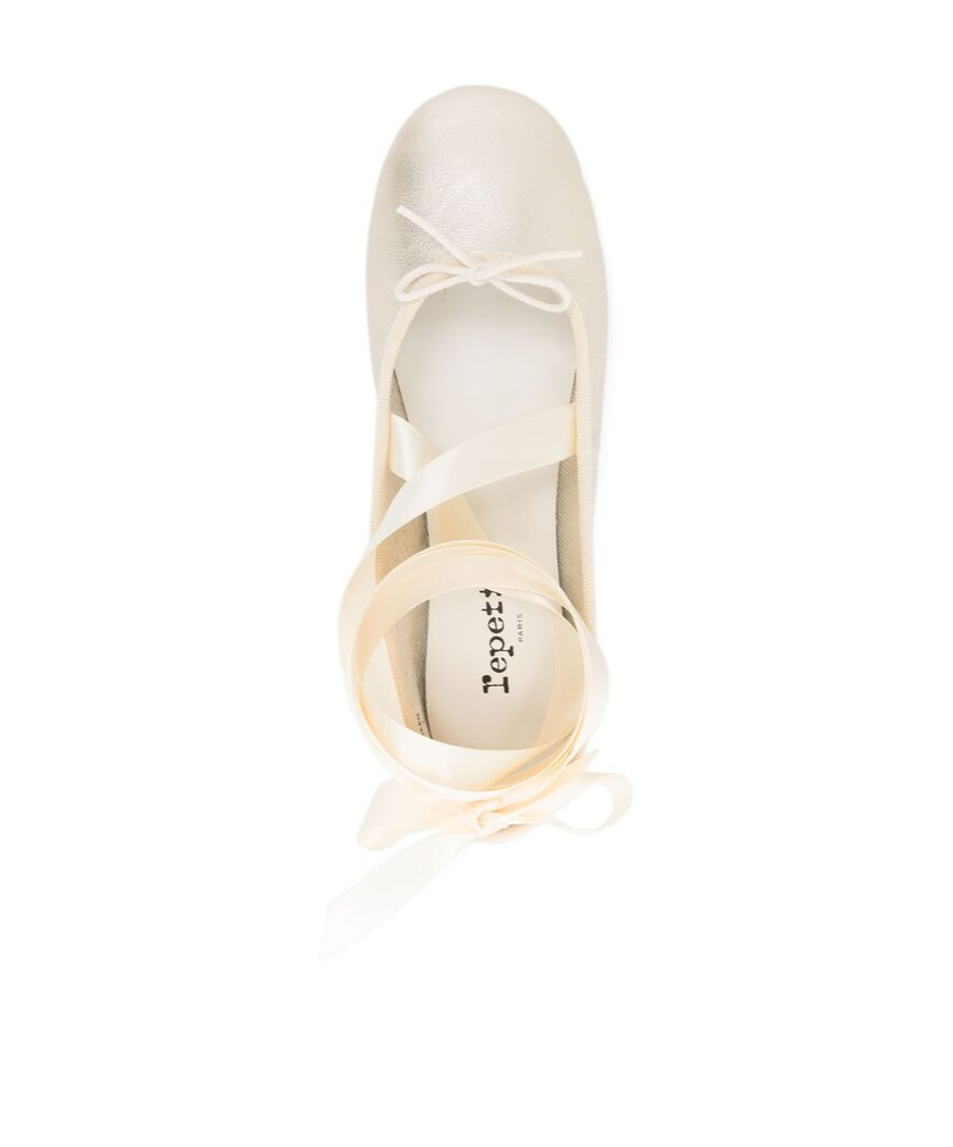 Repetto Sophia Leather Ballerina Shoes In Nude