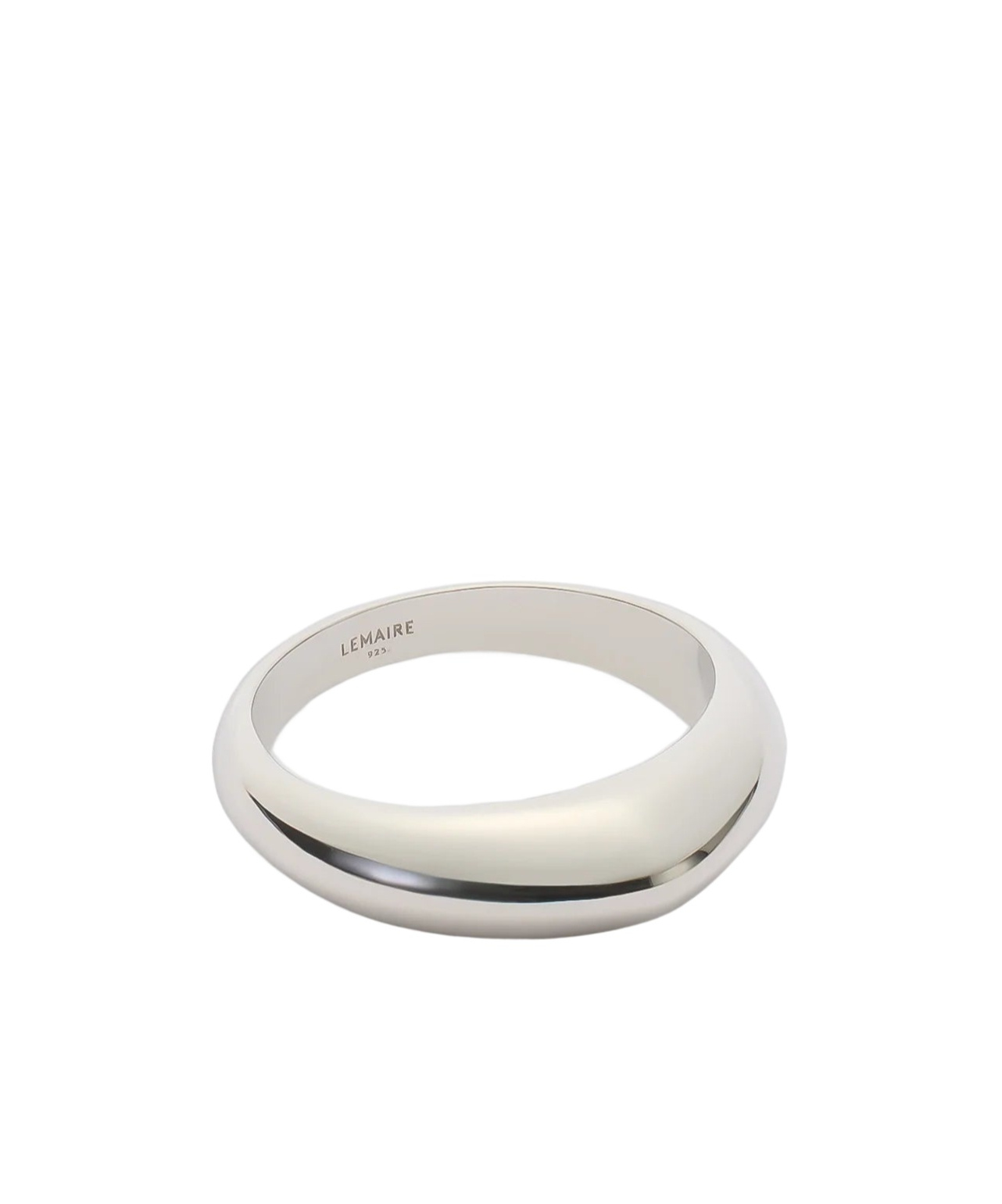 Lemaire Chunky Drop Brass Ring In Silver