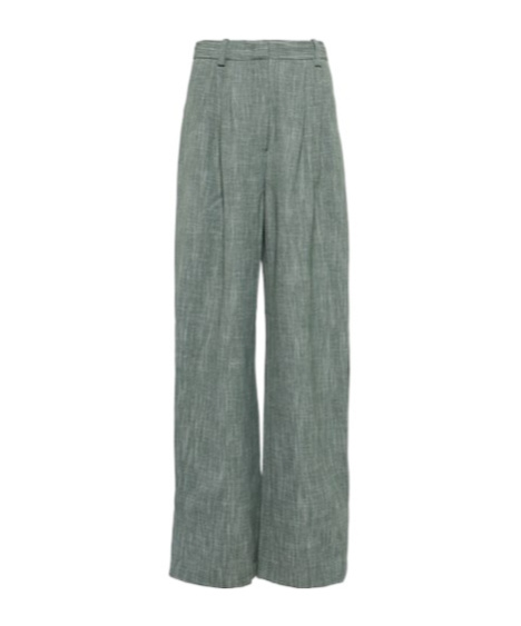 Co Wide-leg Casual Pants In Green