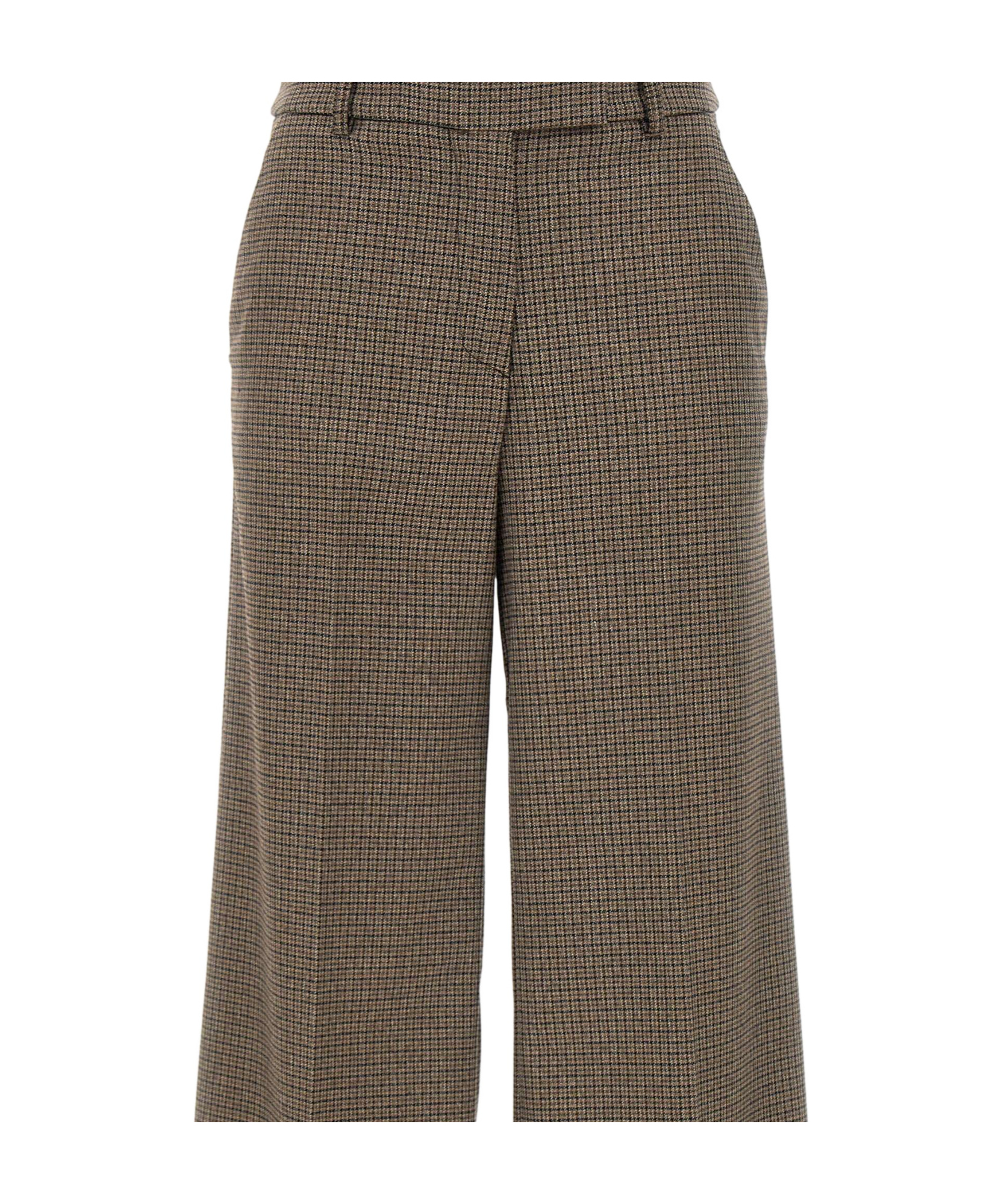 Kaos Check-pattern Trousers In Green
