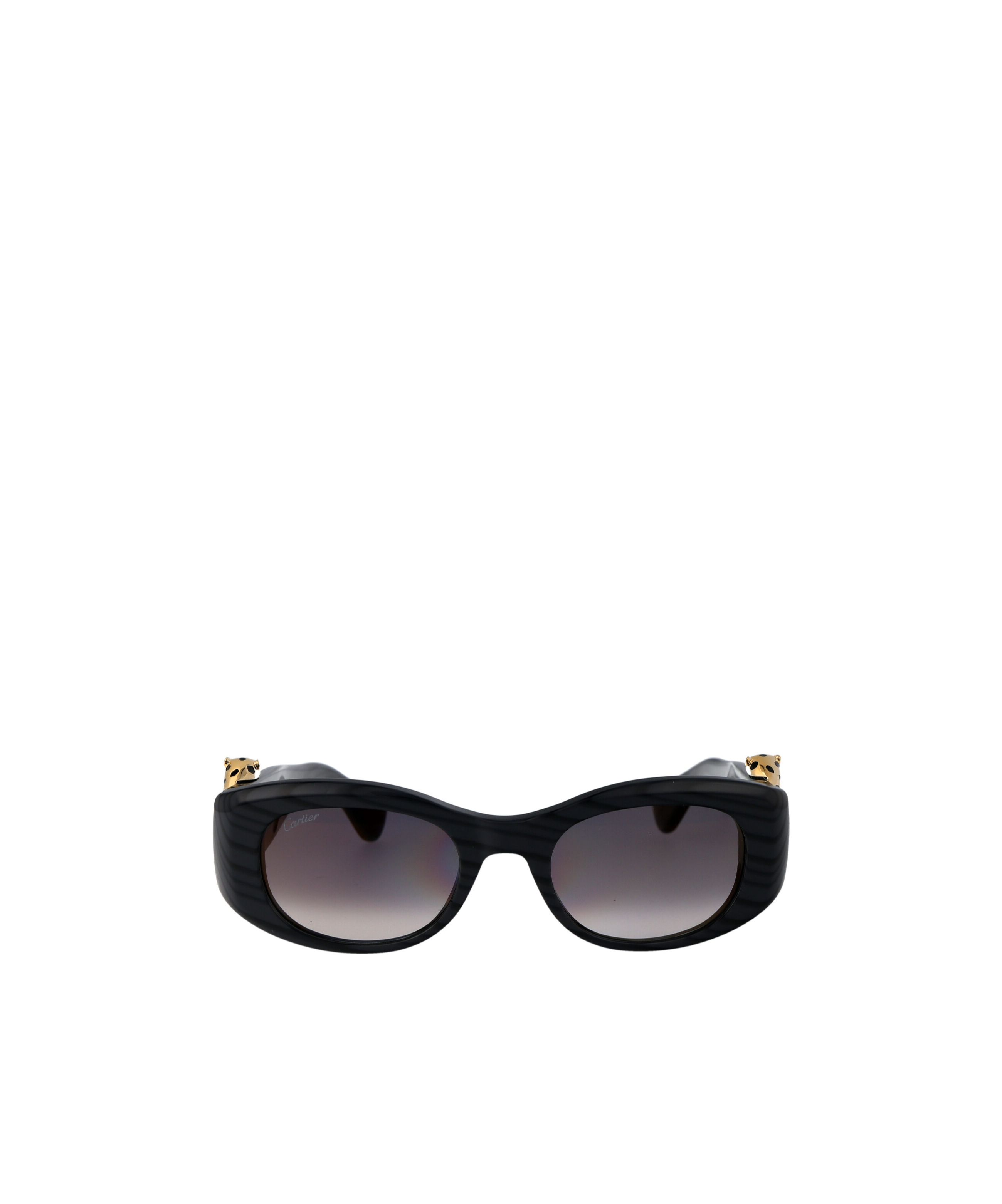 Cartier Women's Grey Acetate Sunglasses In Black