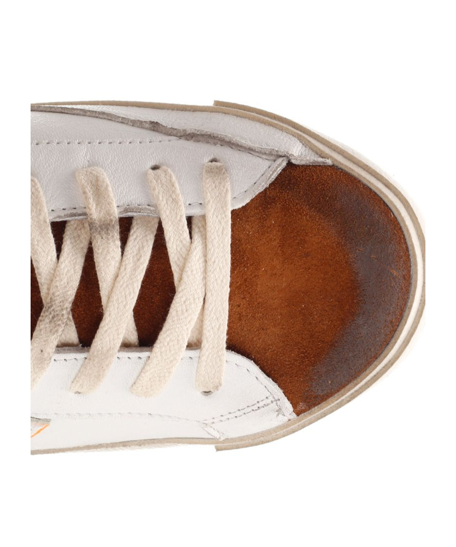Philippe Model Prsx Low Vintage White Cognac Sneaker In White