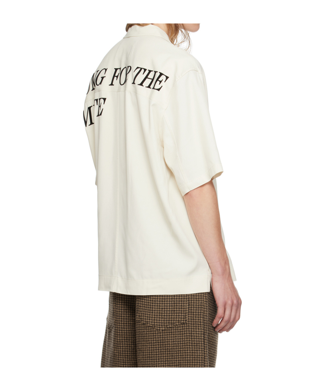 Song For The Mute Logo Button Down Shirt In White