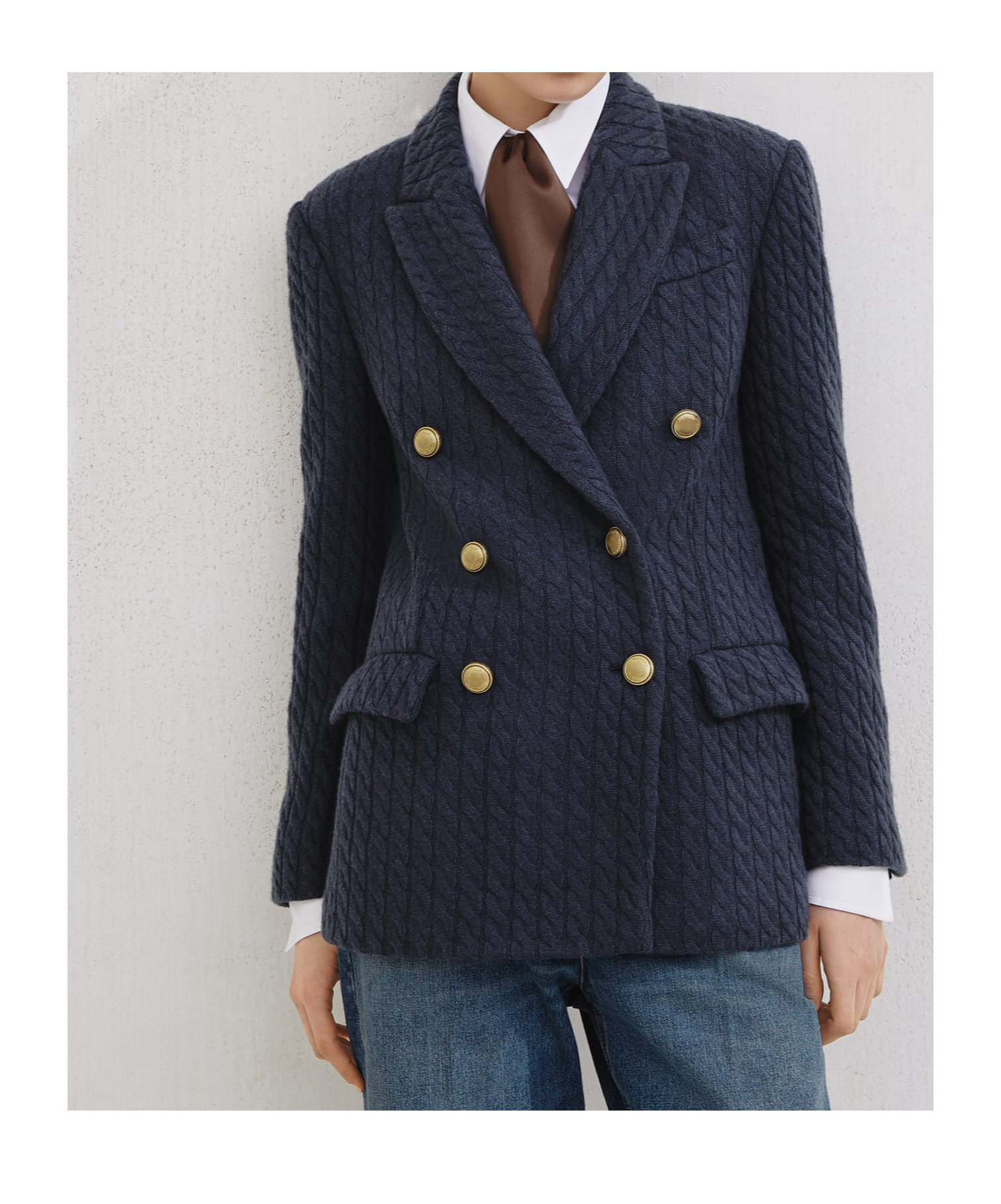 Brunello Cucinelli Double-breasted Textured Blazer In Black