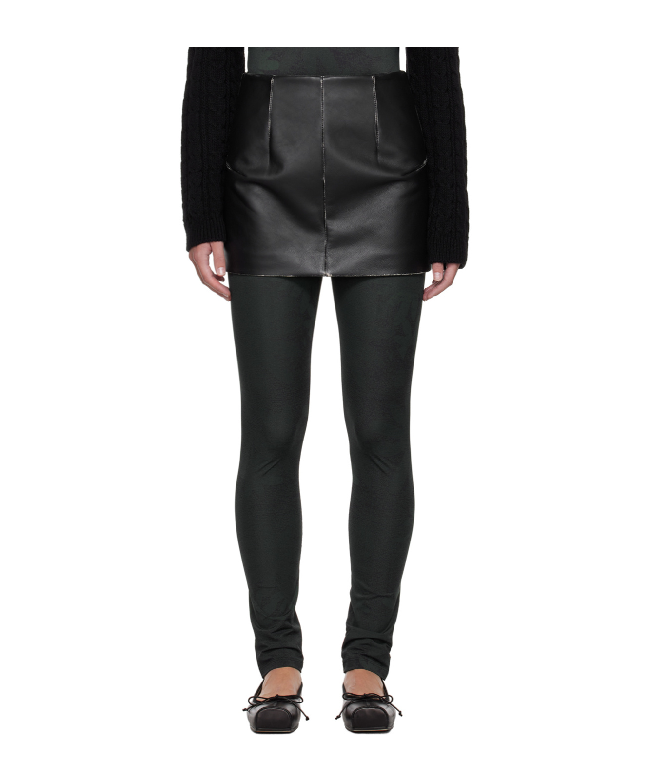 Shop Mm6 Maison Margiela Zipper Mini Skirt In Black
