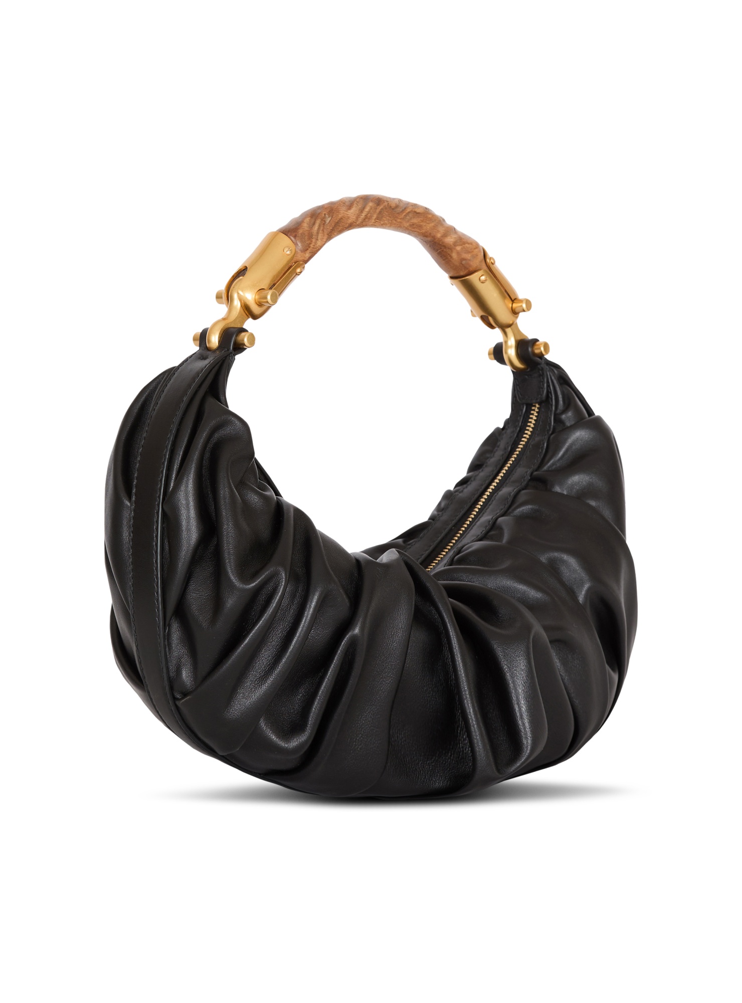 Balmain Medium Ebene Bag In Calfskin Leather In Black