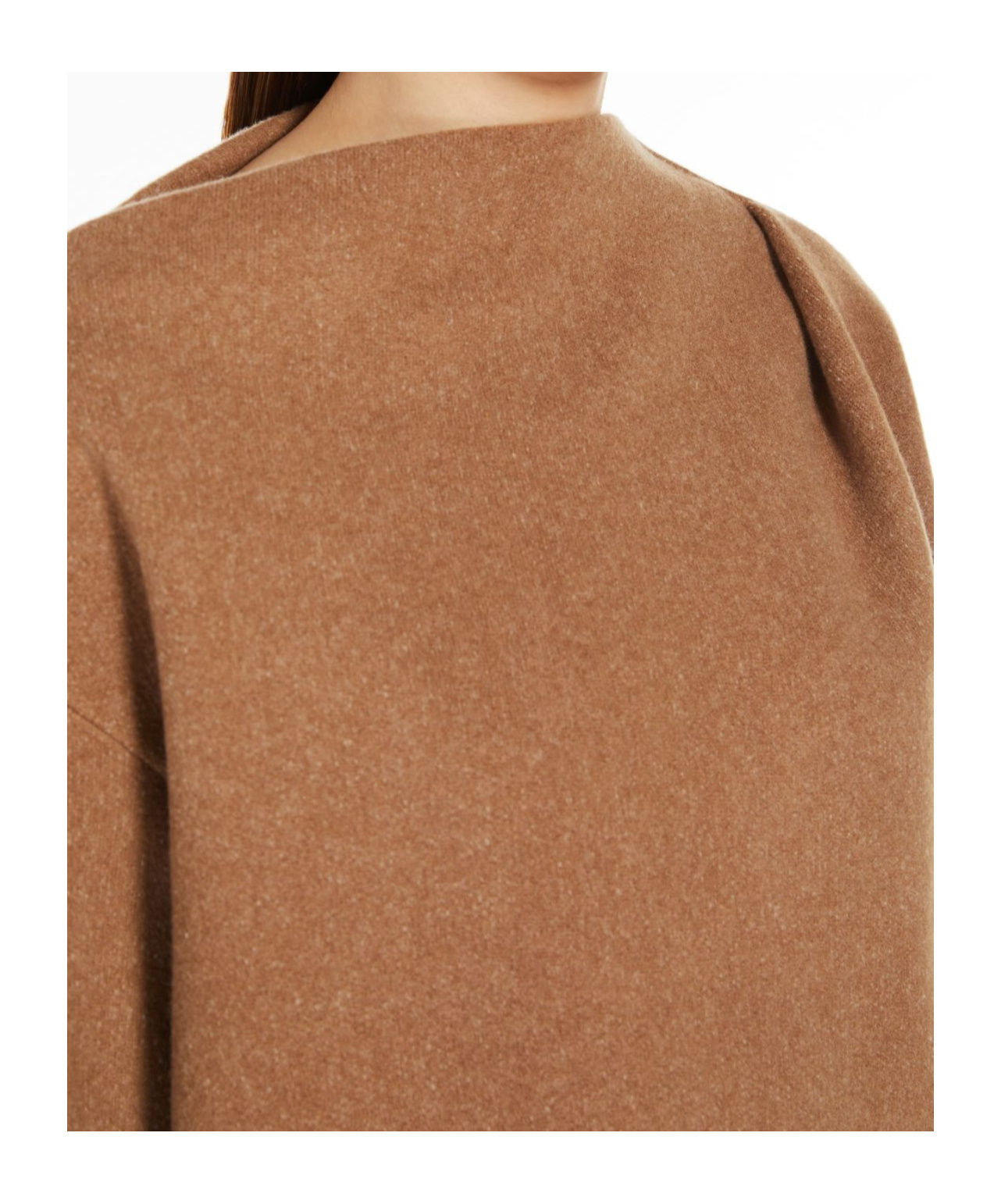 Max Mara Oxa Cashmere & Wool Sweatshirt In Tobacco Color
