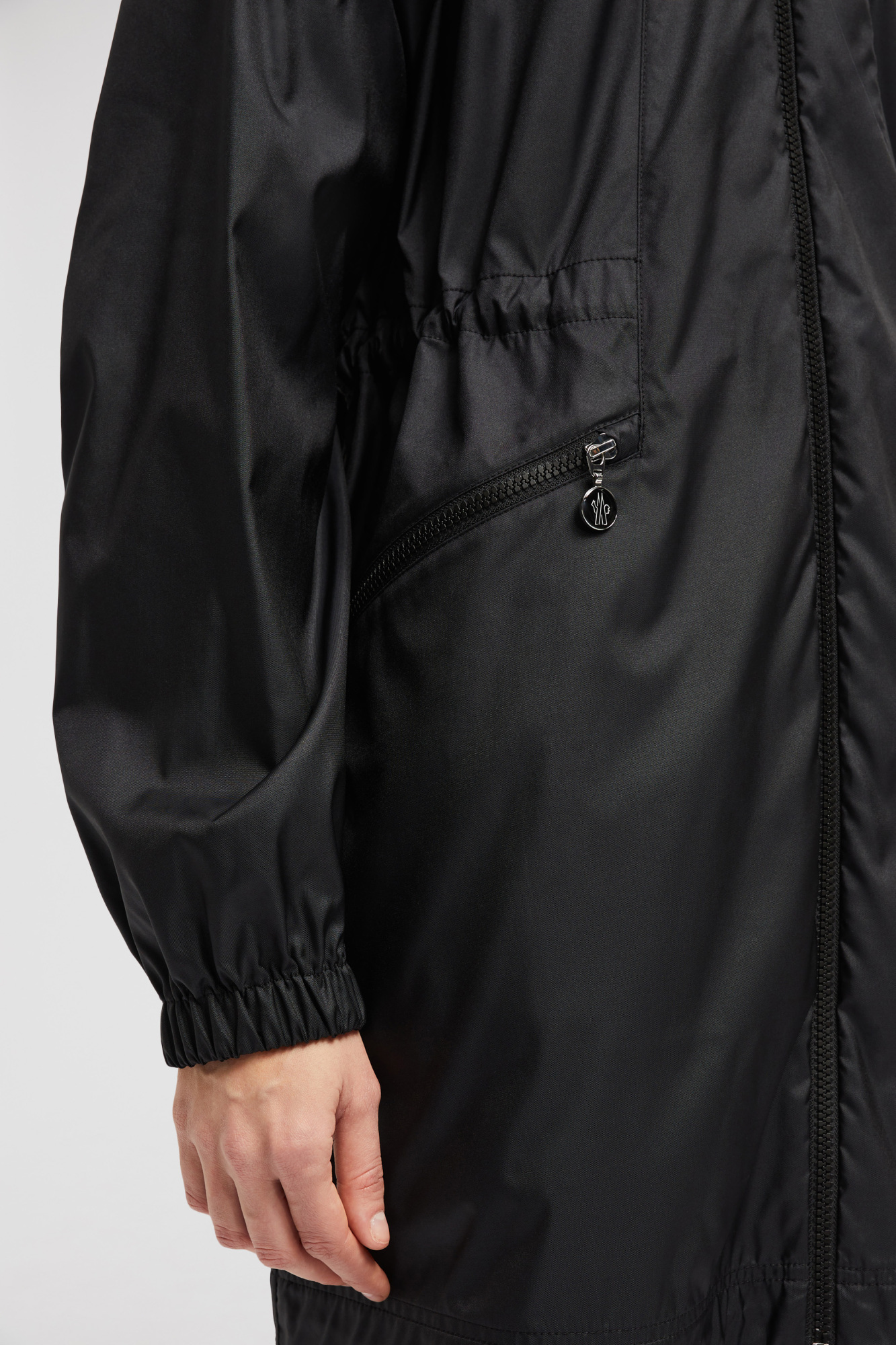 Shop Moncler Adhemar Parka Coat In Black